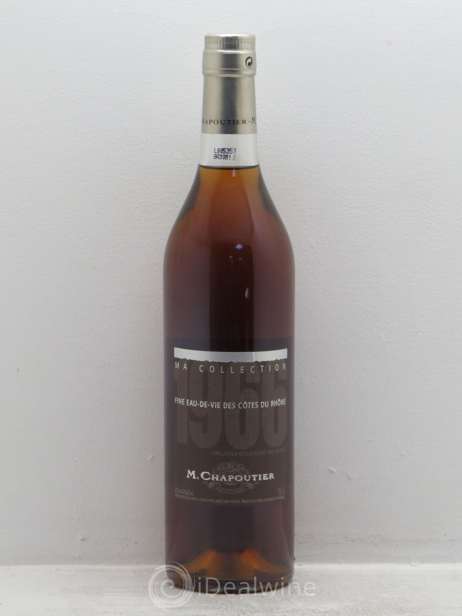 Alcools divers Fine eau de vie des cotes du rhône Chapoutier 42° 1966 - Lotto di 1 bottiglia - 0