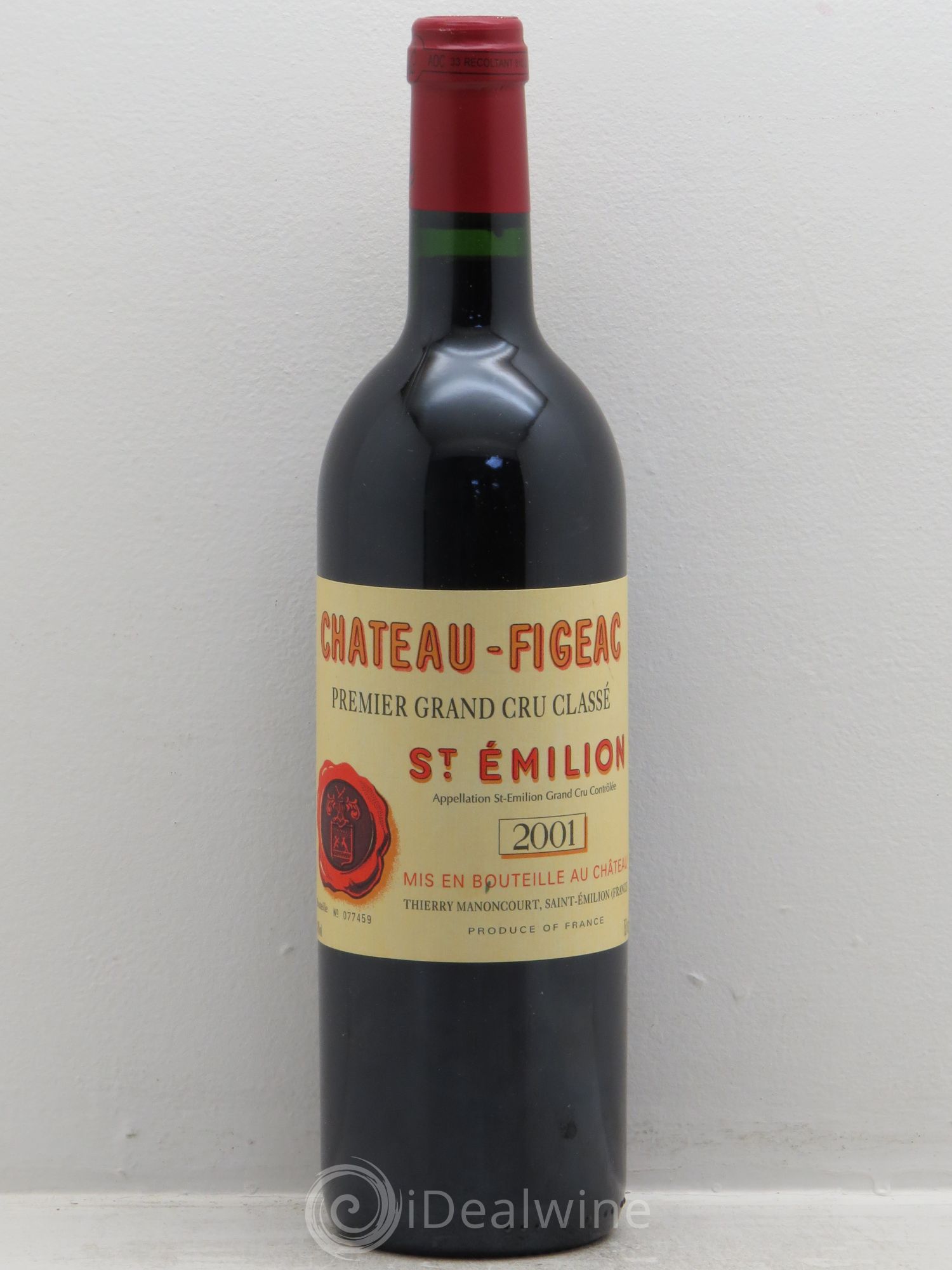 Château Figeac 1er Grand Cru Classé A 2001 - Lot de 1 bouteille - 0