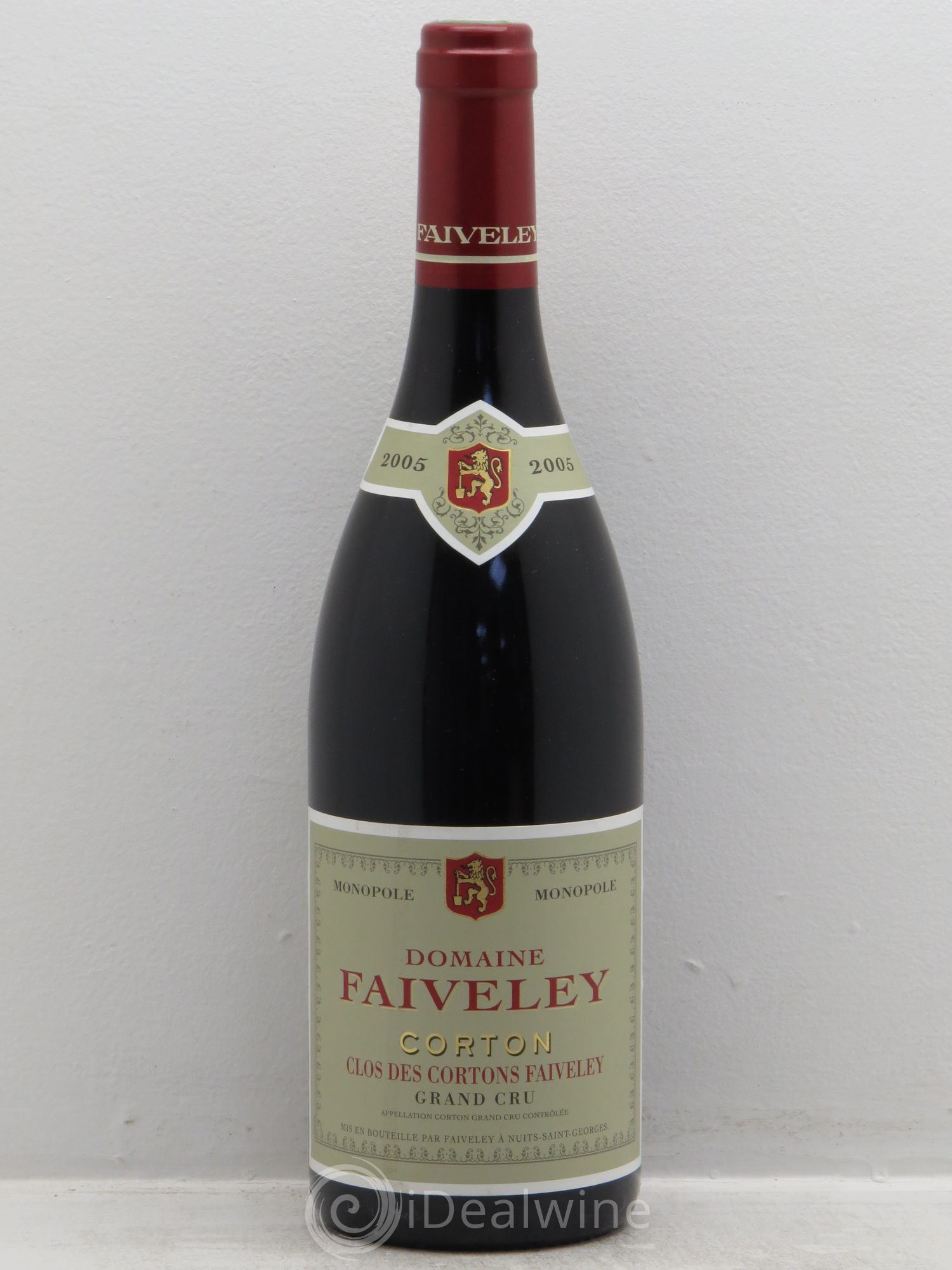 Corton Grand Cru Clos des Cortons Faiveley 2005 - Lot de 1 bouteille - 0