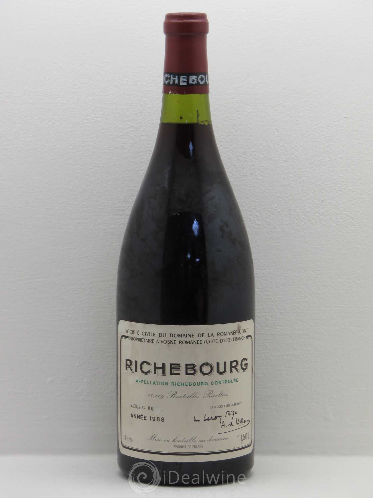 Richebourg Grand Cru Domaine de la Romanée-Conti 1988 - Lot de 1 magnum - 0