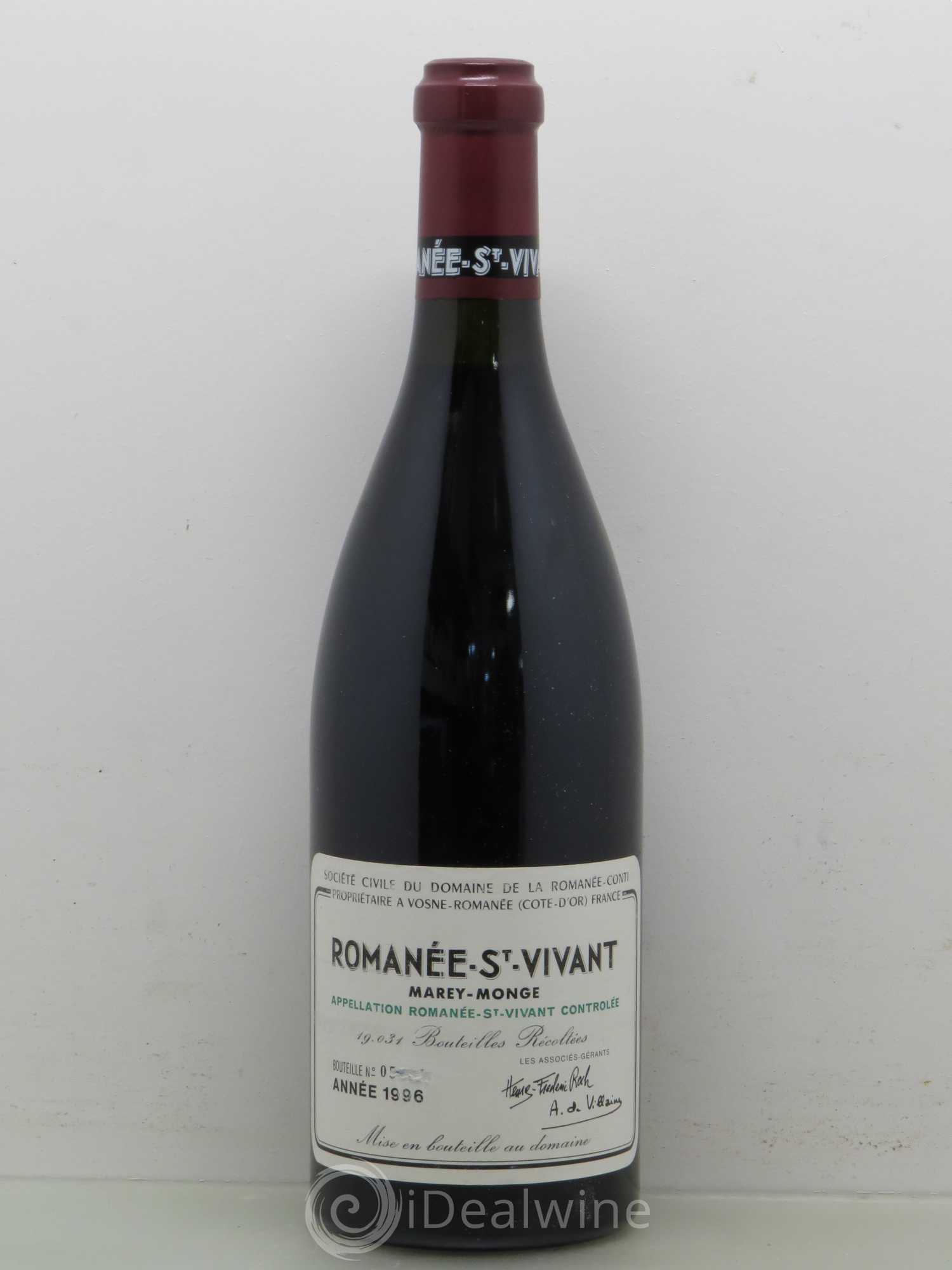 Romanée-Saint-Vivant Grand Cru Domaine de la Romanée-Conti 1996 - Lot de 1 bouteille - 0