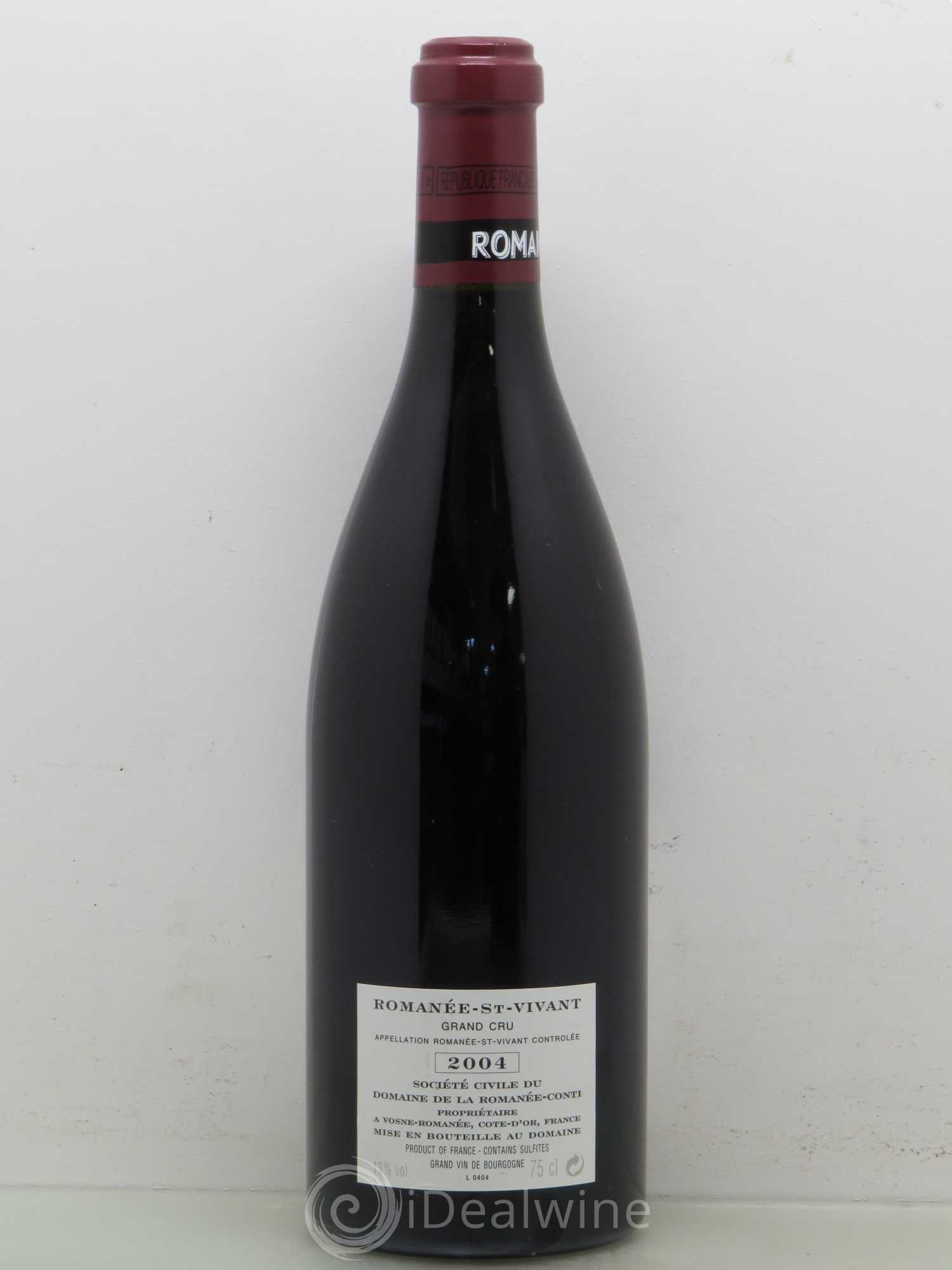 Romanée-Saint-Vivant Grand Cru Domaine de la Romanée-Conti 2004 - Lot de 1 bouteille - 1