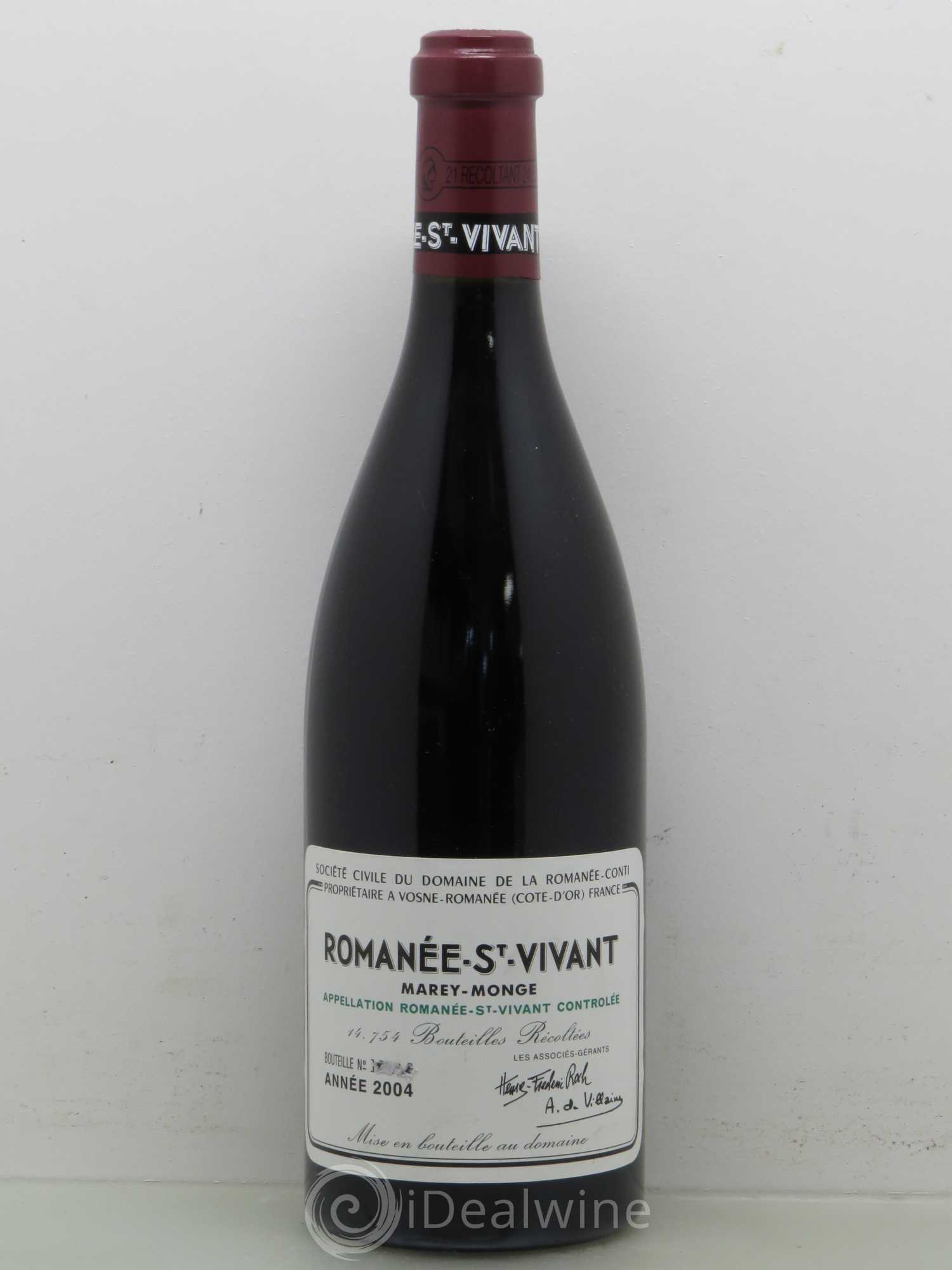Romanée-Saint-Vivant Grand Cru Domaine de la Romanée-Conti 2004 - Lot de 1 bouteille - 0