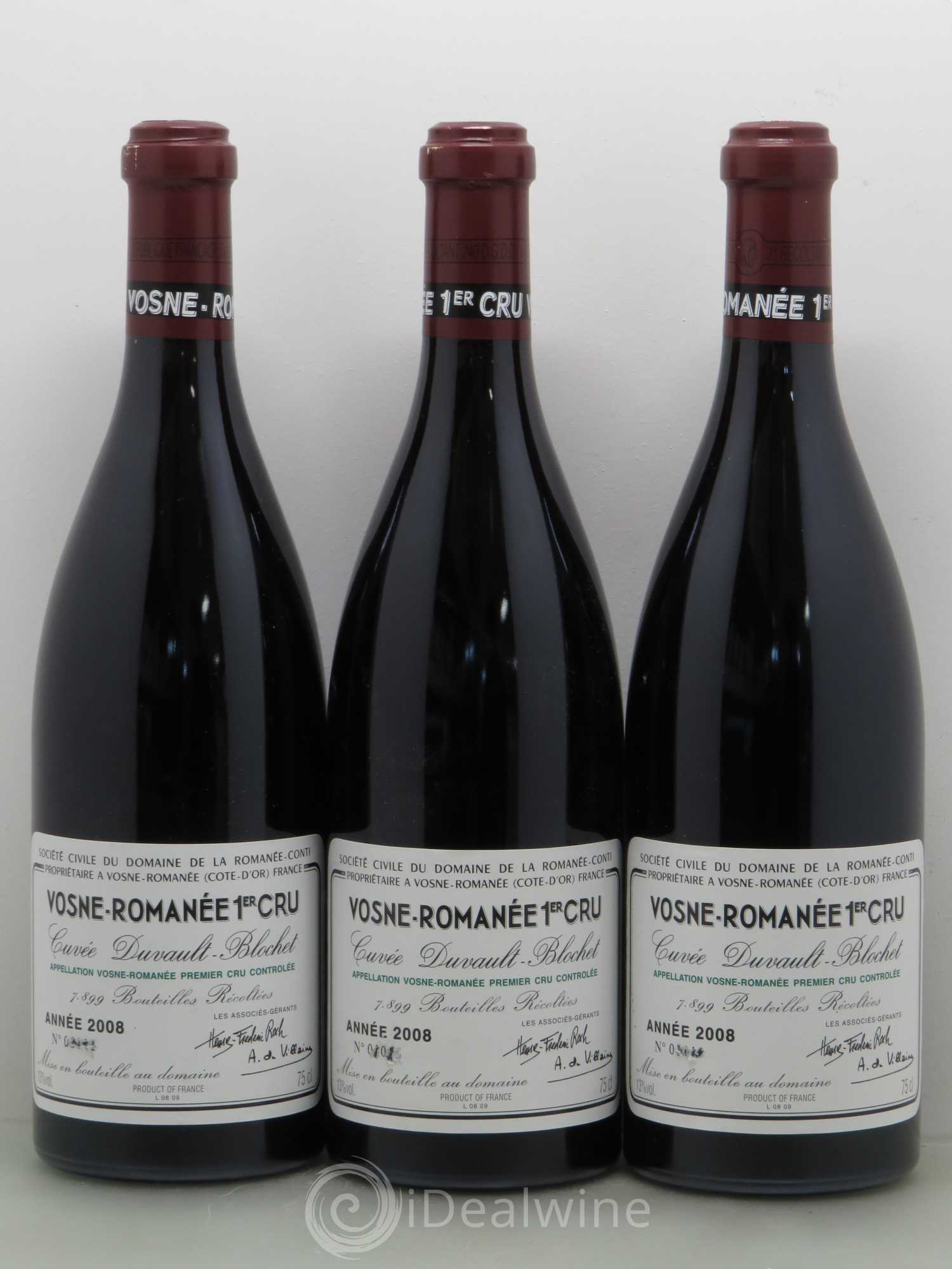 Vosne-Romanée 1er Cru Cuvée Duvault Blochet Domaine de la Romanée-Conti 2008 - Lot de 6 bouteilles - 3