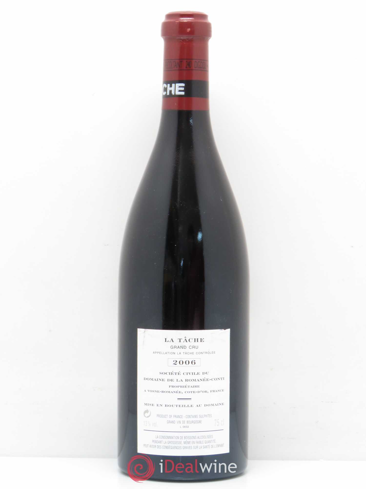 La Tâche Grand Cru Domaine de la Romanée-Conti 2006 - Lot de 1 bouteille - 1