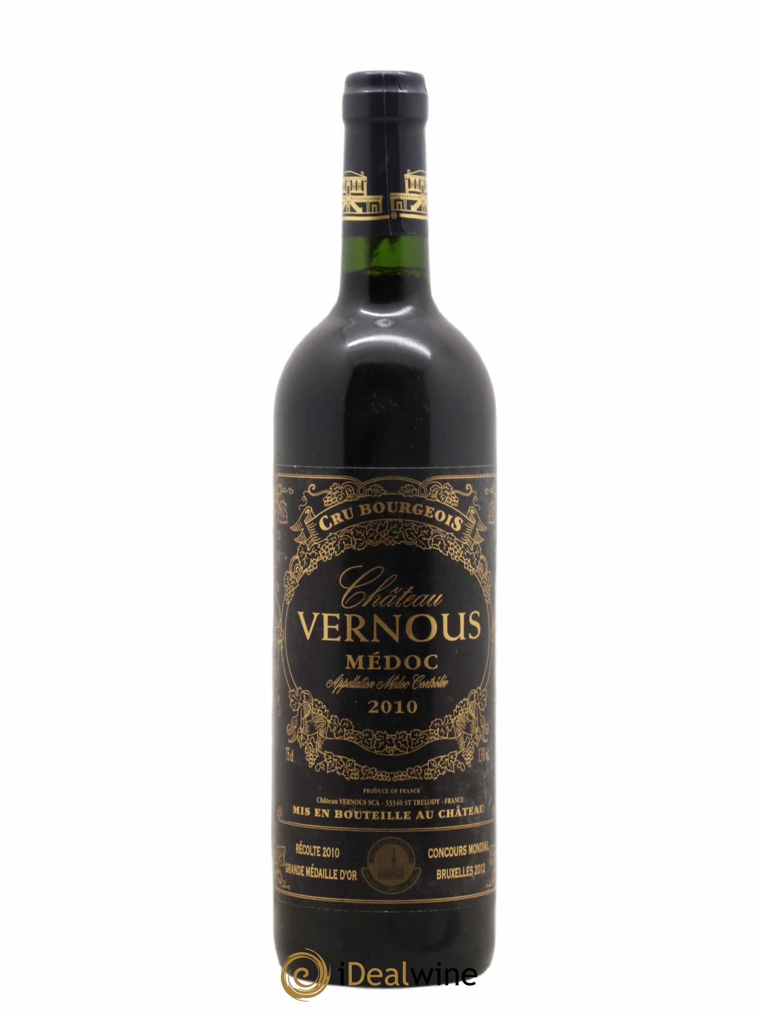 Château Vernous Cru Bourgeois 2010 - Lot de 1 bouteille - 0