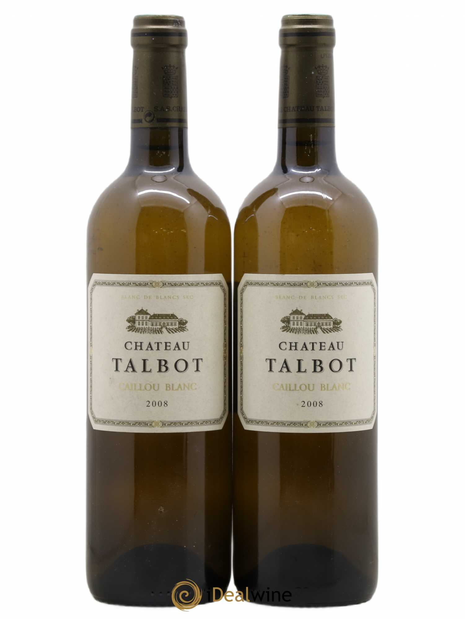 Château Talbot Caillou Blanc 2008 - Lot de 2 bouteilles - 0