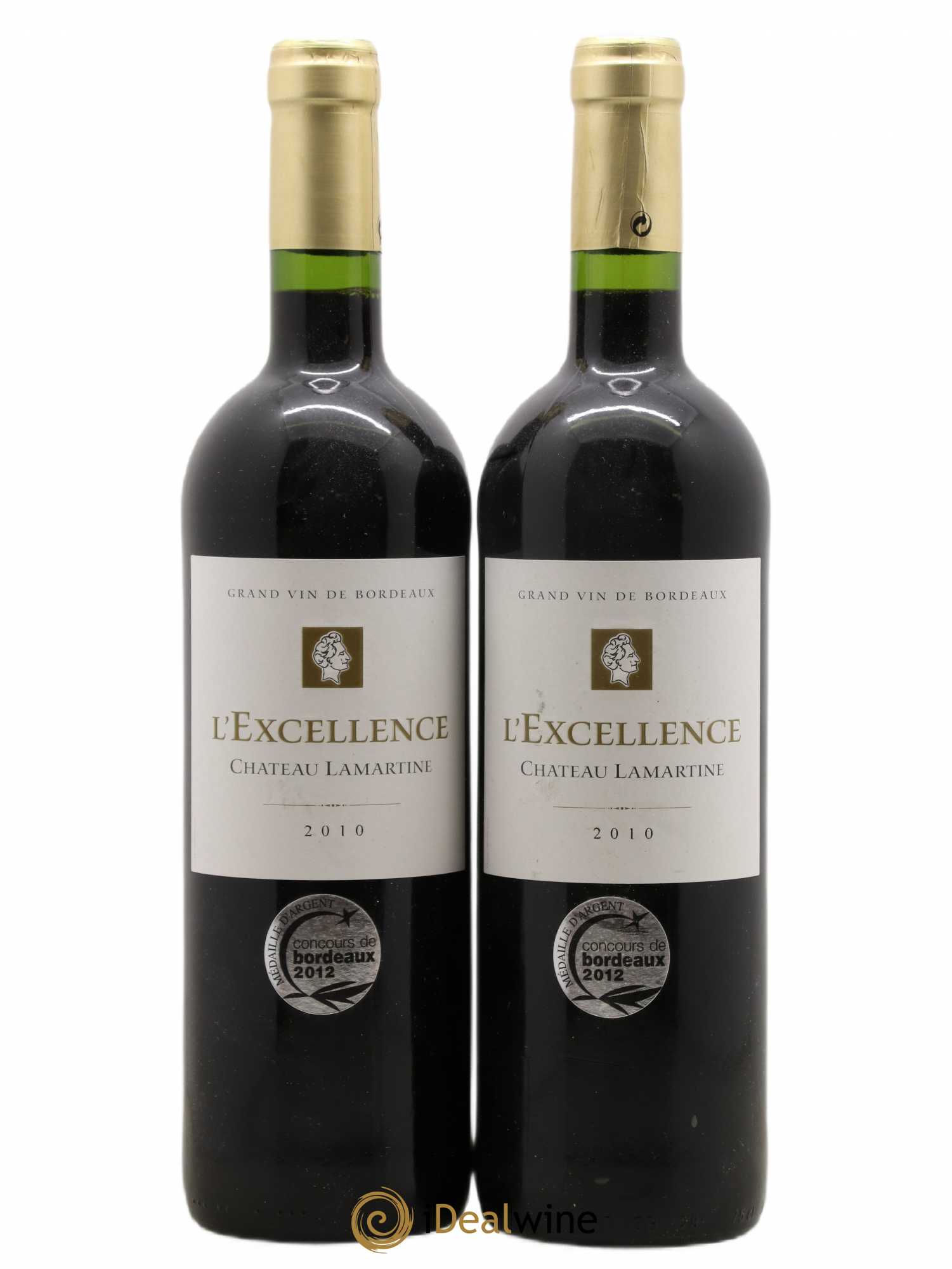 Castillon-Côtes-de-Bordeaux (Côtes-de-Castillon) Château Lamartine l'Excellence 2010 - Posten von 2 Flaschen - 0