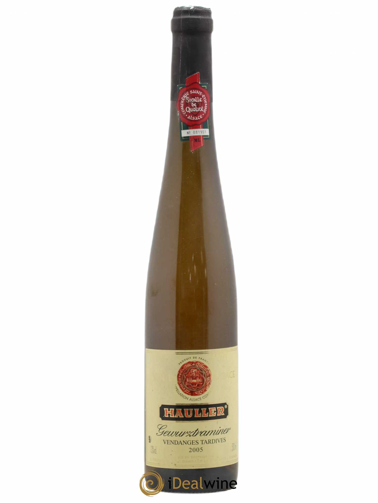 Gewurztraminer Vendanges Tardives Hauller 50cl 2005 - Posten von 1 Flasche - 0