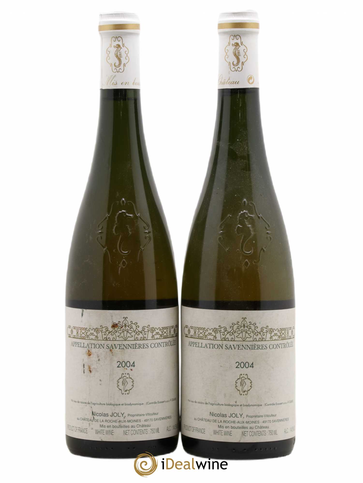 Savennières Vignobles de la Coulée de Serrant - Nicolas Joly 2004 - Lot de 2 bouteilles - 0