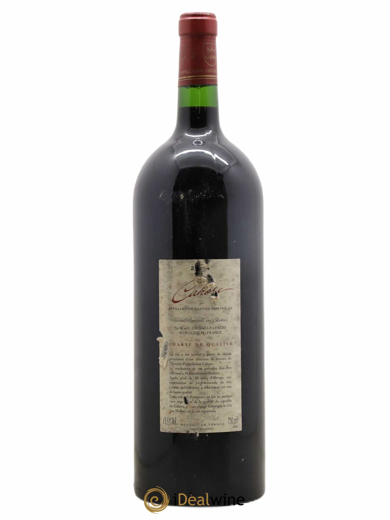 Cahors Château Croisille Cuvée Divin 2004 - Posten von 1 Magnum - 1