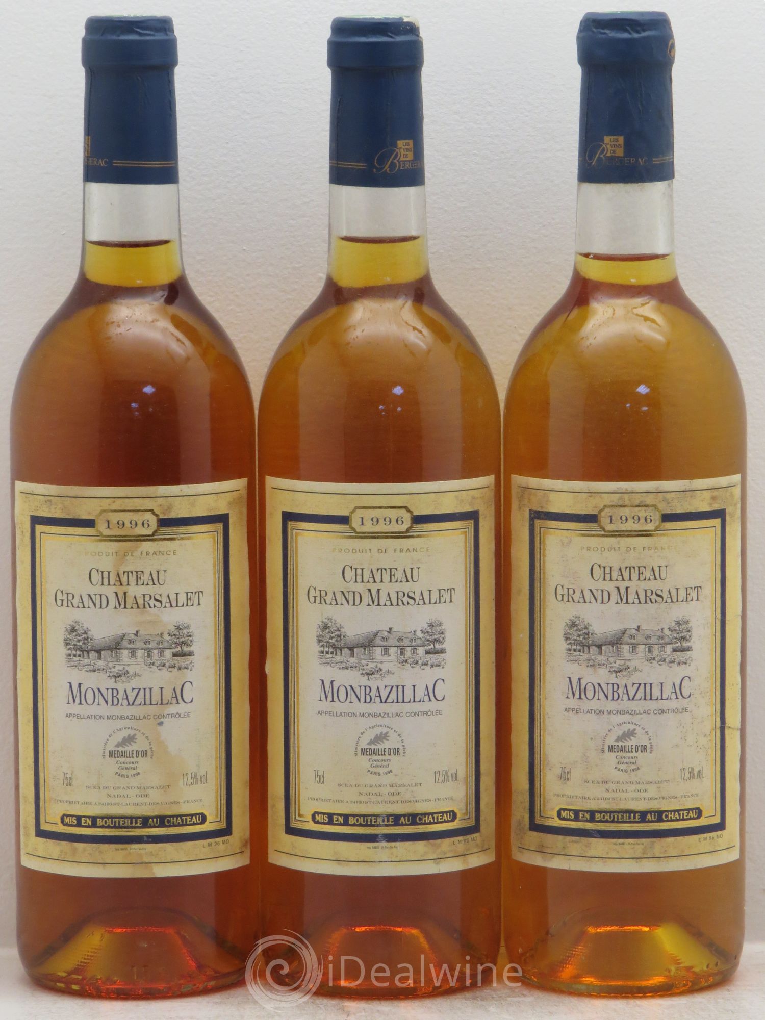 Monbazillac Grand Marsalet 1996 - Lotto di 3 bottiglie - 0
