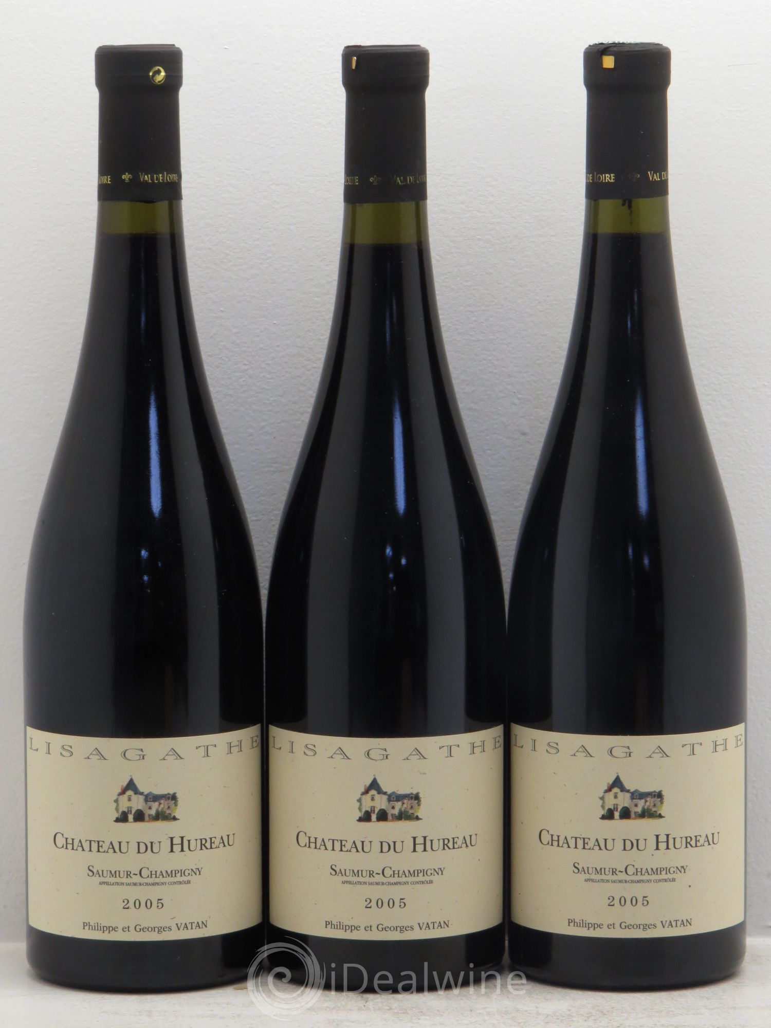 Saumur-Champigny Lisagathe Château du Hureau 2005 - Lot de 3 bouteilles - 0