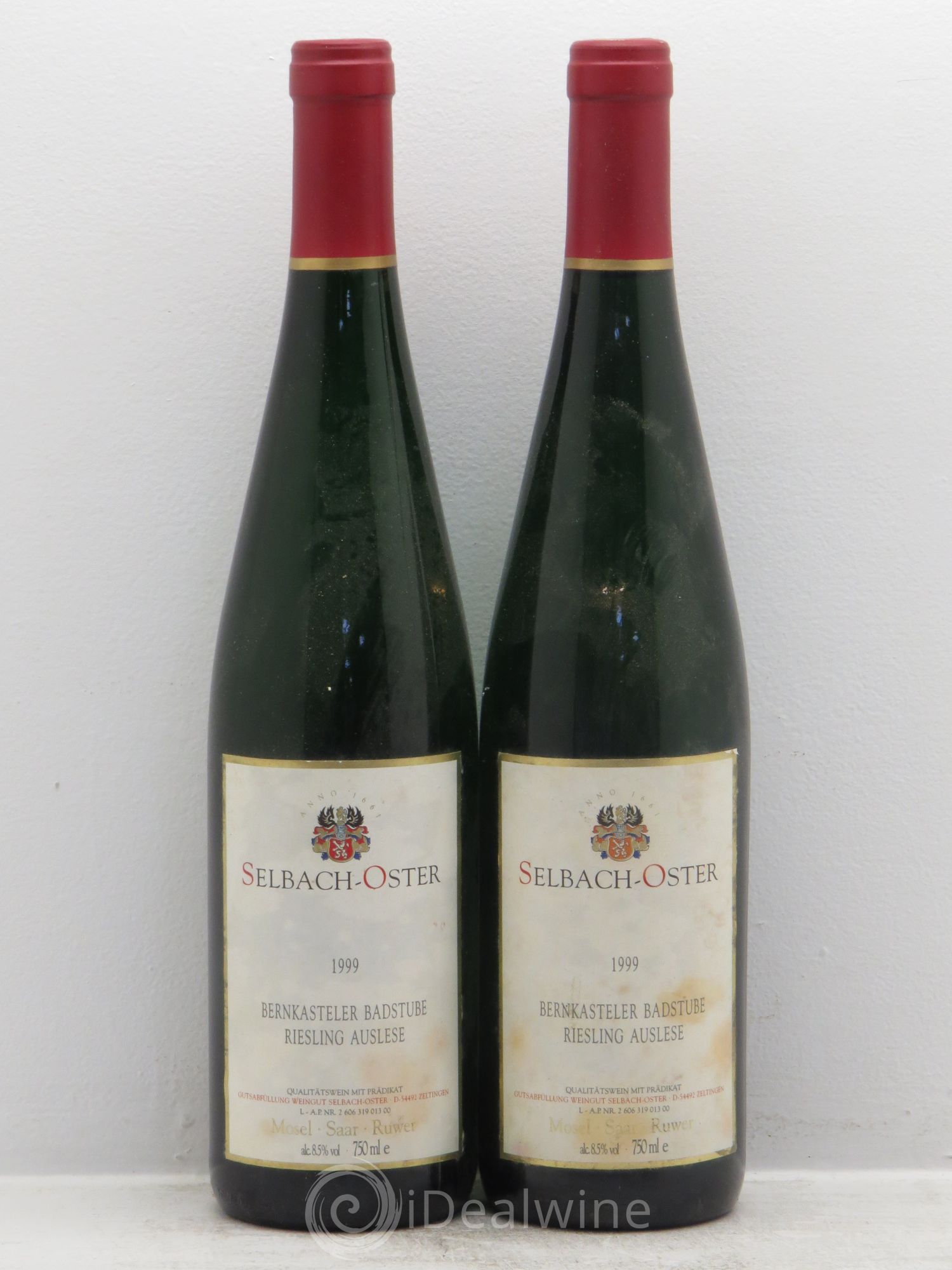 Riesling Selbach Oster Auslese Bernkasteler Badstube 1999 - Lotto di 2 bottiglie - 0