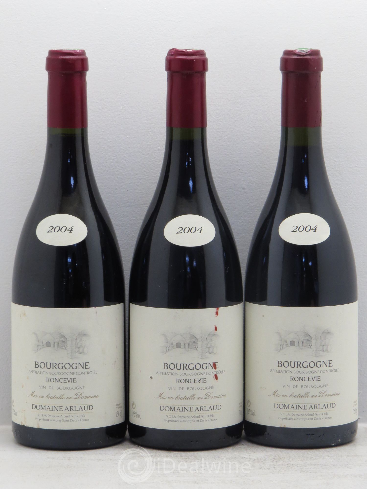 Bourgogne Domaine Arlaud Roncevie 2004 - Posten von 3 Flaschen - 0
