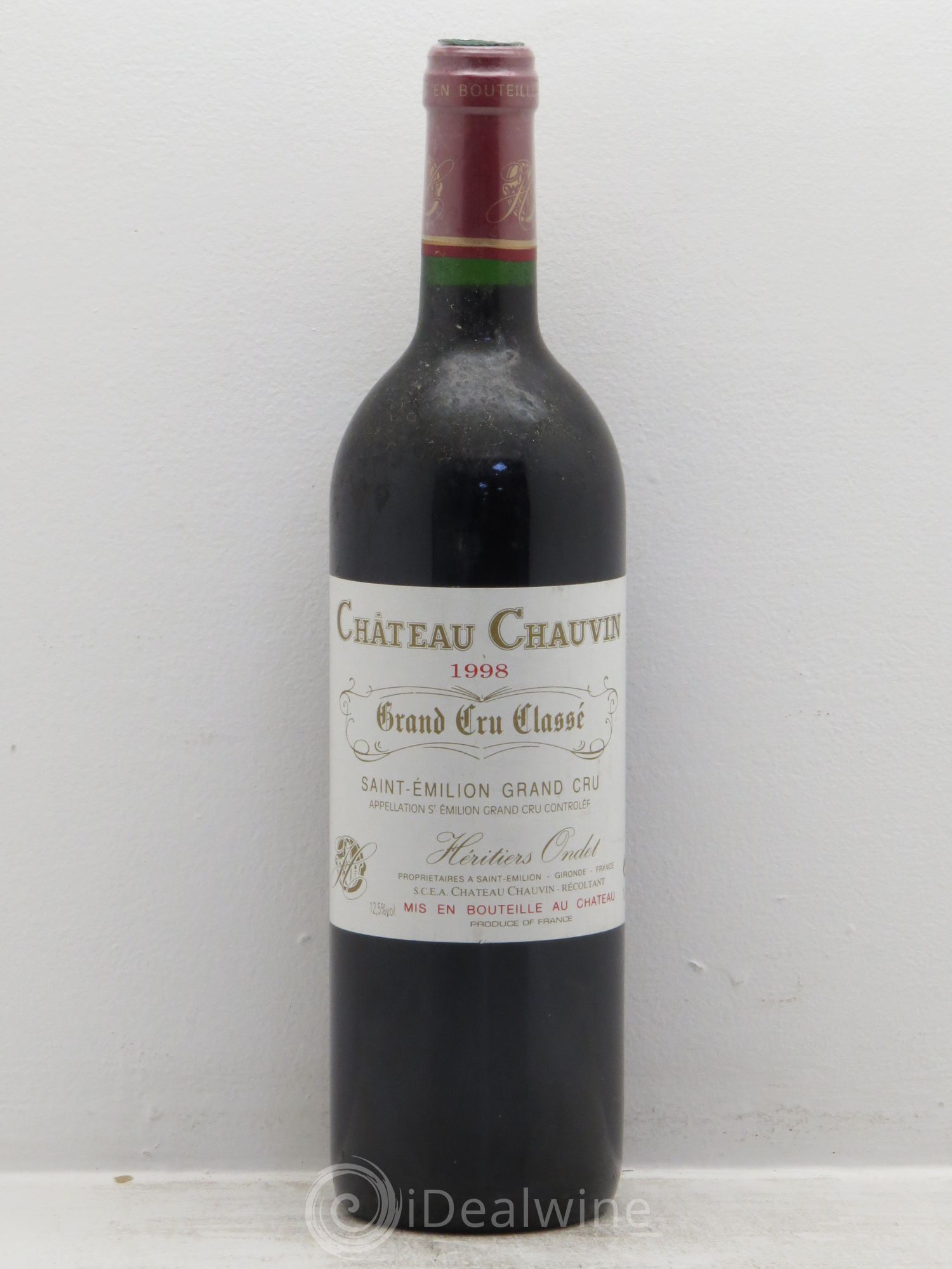 Château Chauvin Grand Cru Classé 1998 - Lot de 1 bouteille - 0