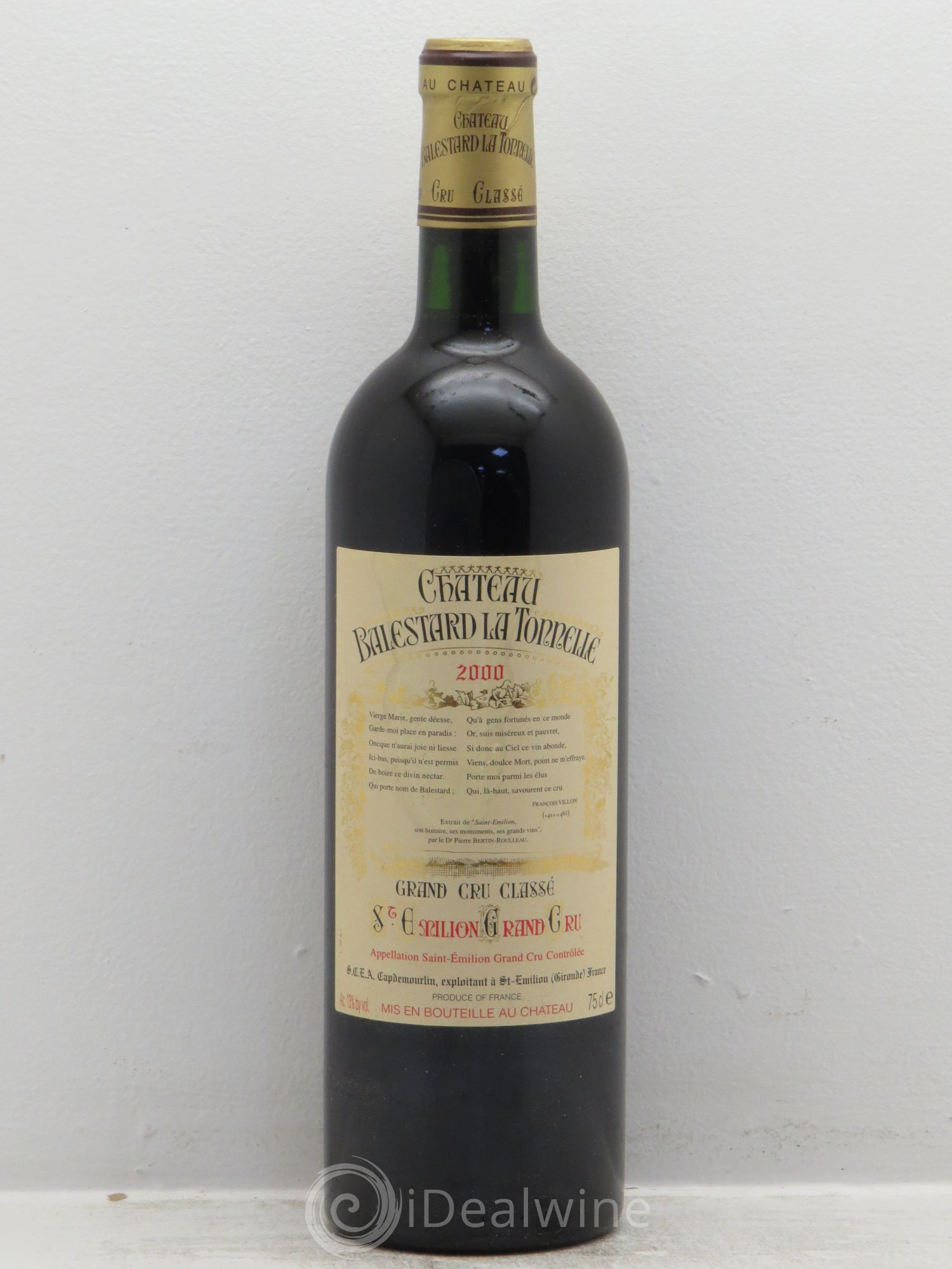 Château Balestard la Tonnelle Grand Cru Classé 2000 - Lot de 12 bouteilles - 0