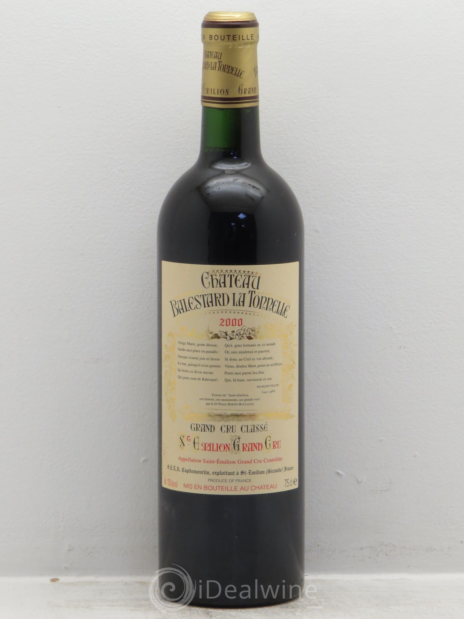 Château Balestard la Tonnelle Grand Cru Classé 2000 - Lot de 12 bouteilles - 0