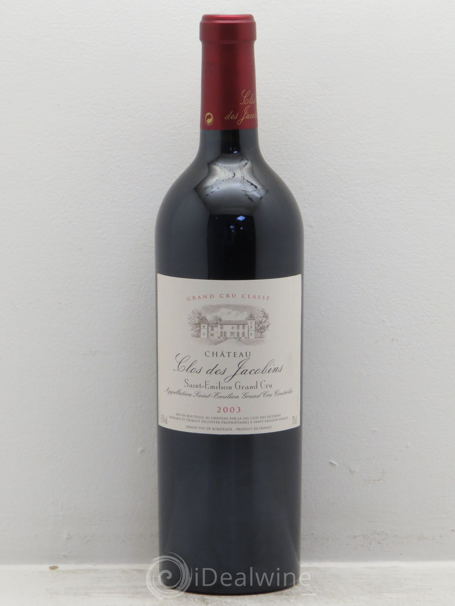 Château Clos des Jacobins Grand Cru Classé 2003 - Lot de 12 bouteilles - 0
