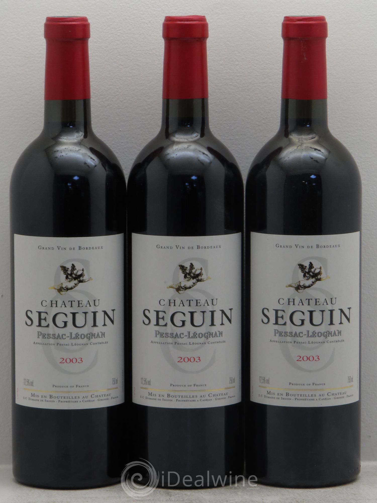 Pessac-Léognan Chateau Seguin 2003 - Posten von 3 Flaschen - 0