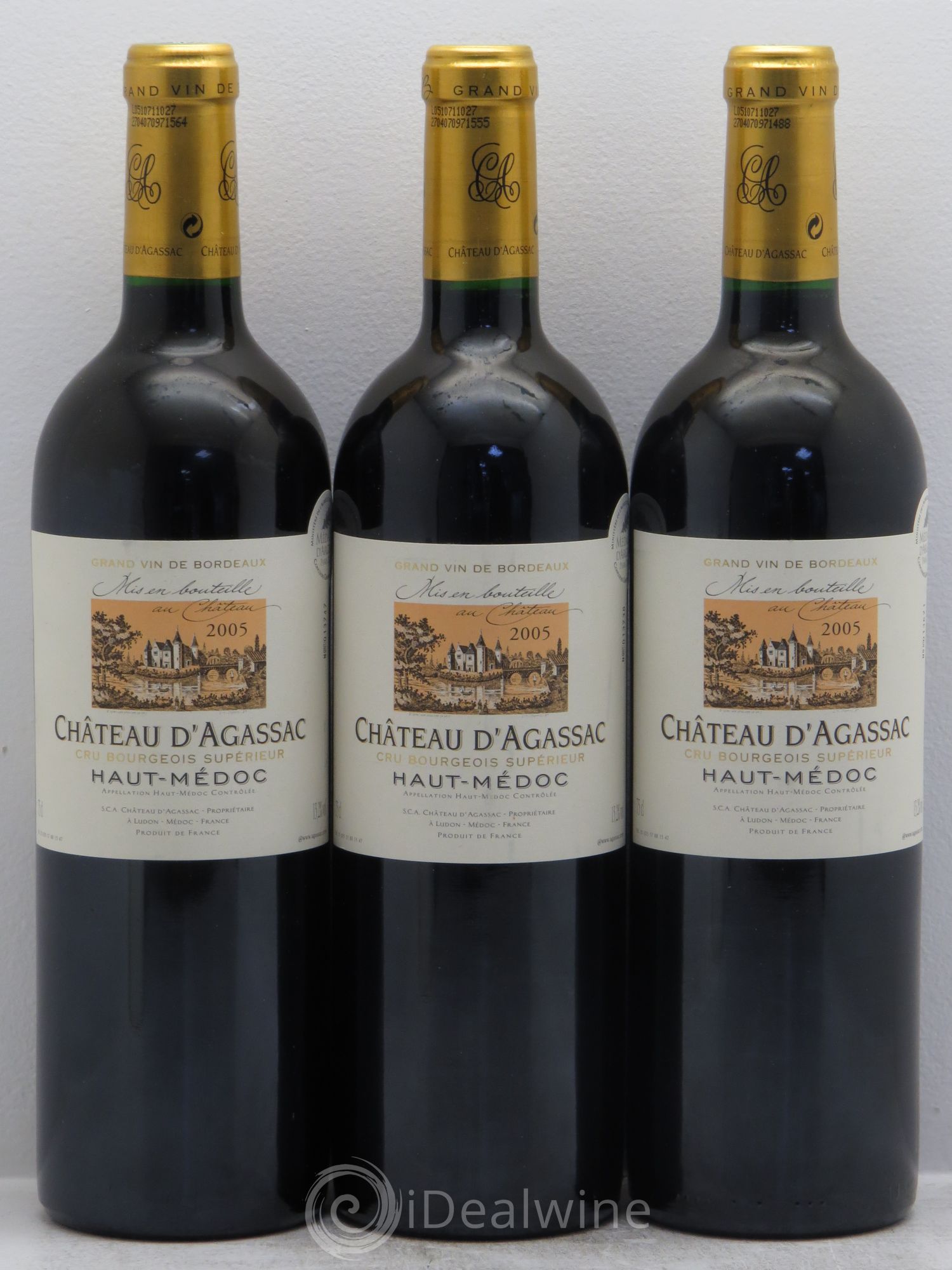 Château d' Agassac Cru Bourgeois 2005 - Lot de 3 bouteilles - 0