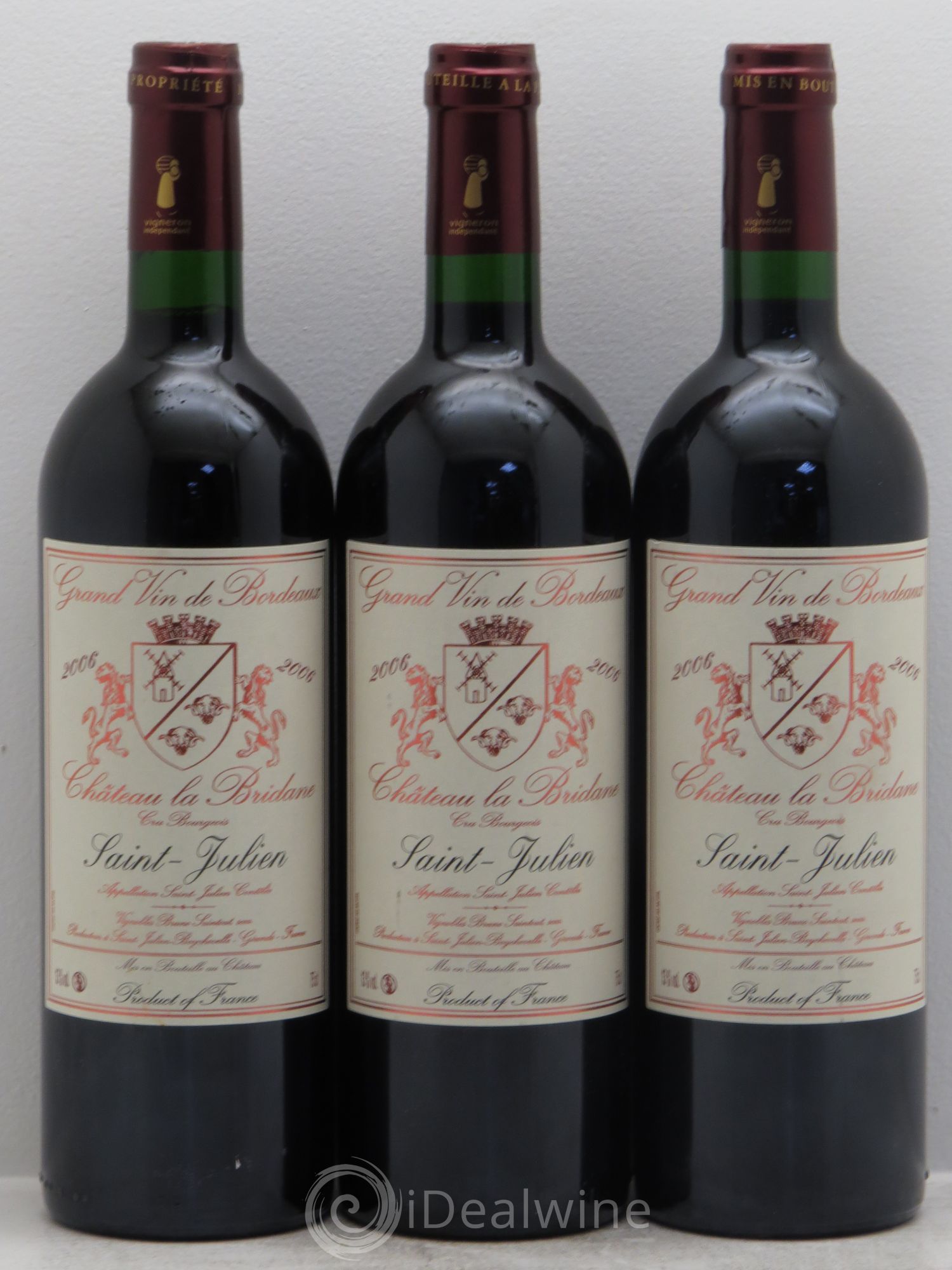 Château la Bridane Cru Bourgeois 2006 - Lot de 3 bouteilles - 0