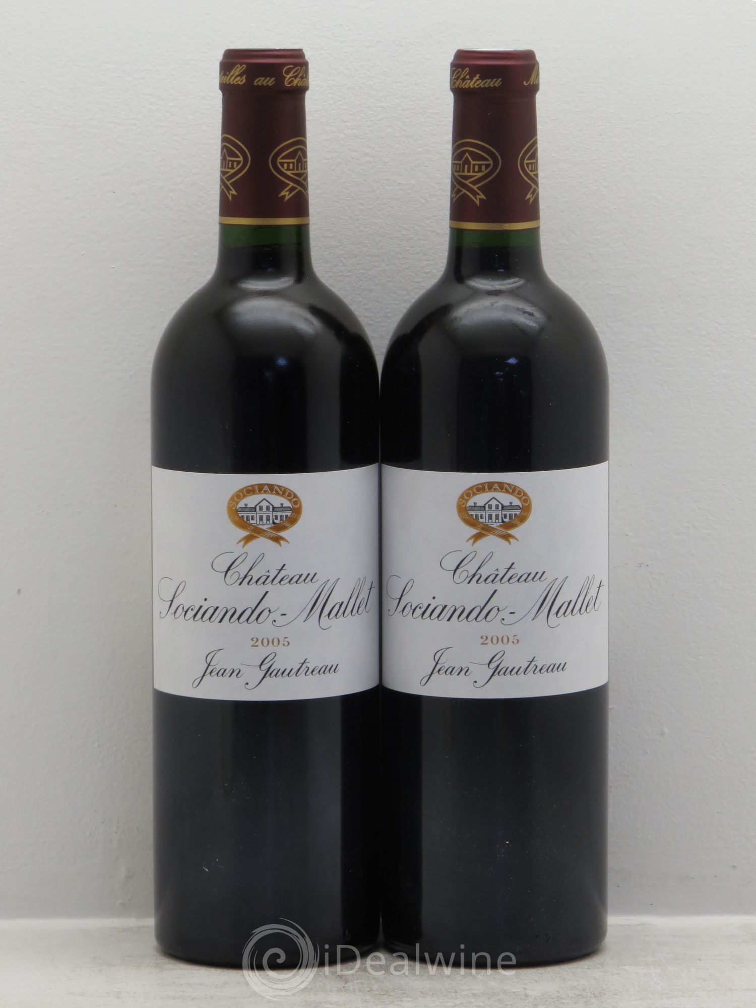 Château Sociando Mallet 2005 - Lot de 2 bouteilles - 0