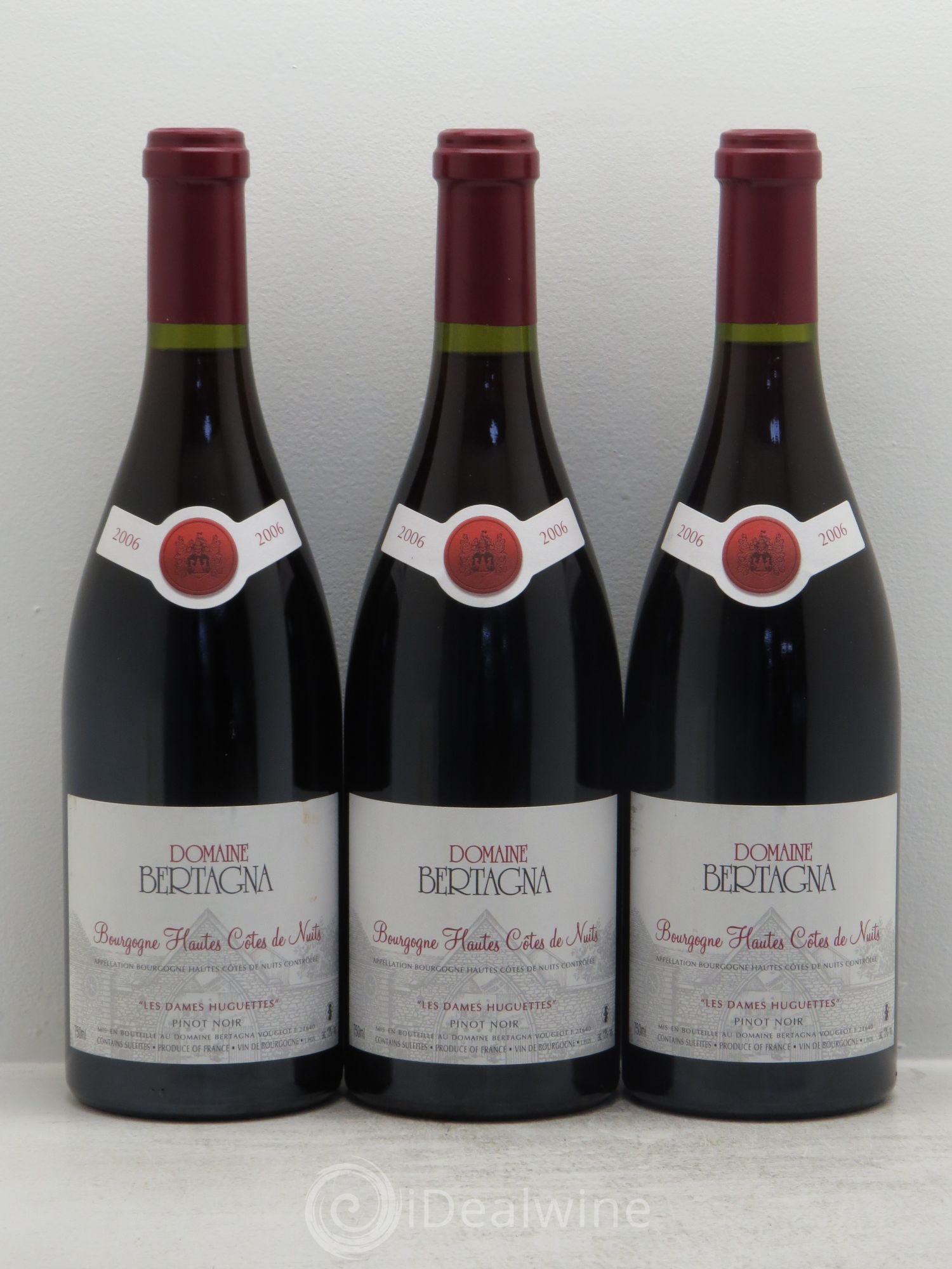 Hautes-Côtes de Nuits Les Dames Huguettes Bertagna 2006 - Lot de 3 bouteilles - 0