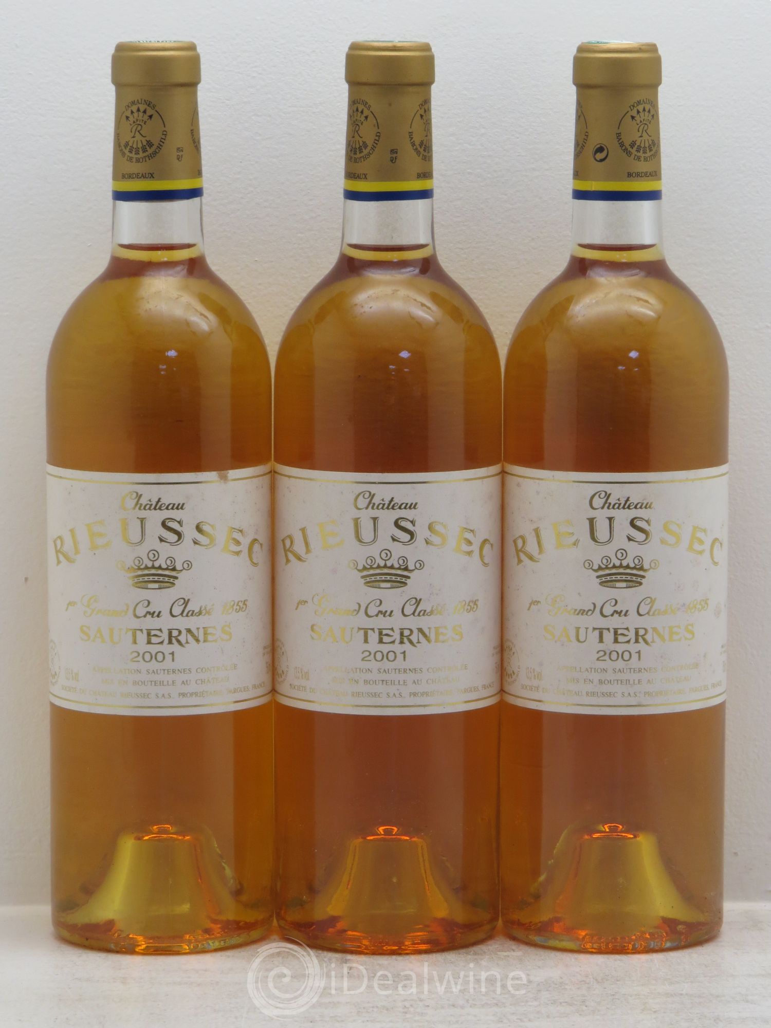 Château Rieussec 1er Grand Cru Classé 2001 - Lotto di 3 bottiglie - 0