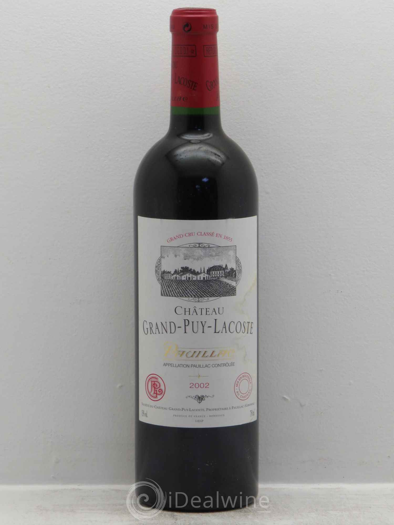 Château Grand Puy Lacoste 5ème Grand Cru Classé 2002 - Lot de 6 bouteilles - 0