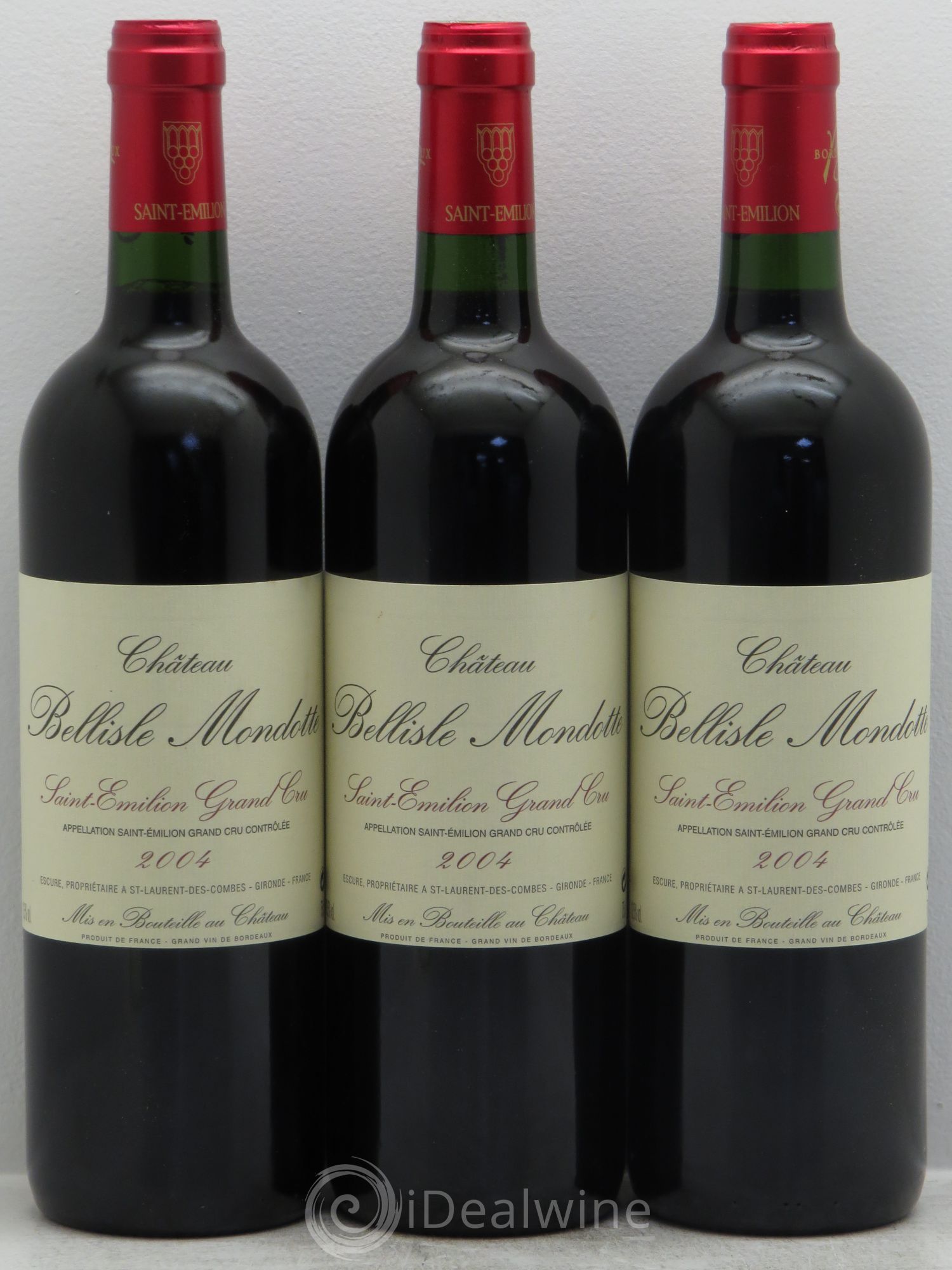 Château Bellisle Mondotte 2004 - Lot de 3 bouteilles - 0