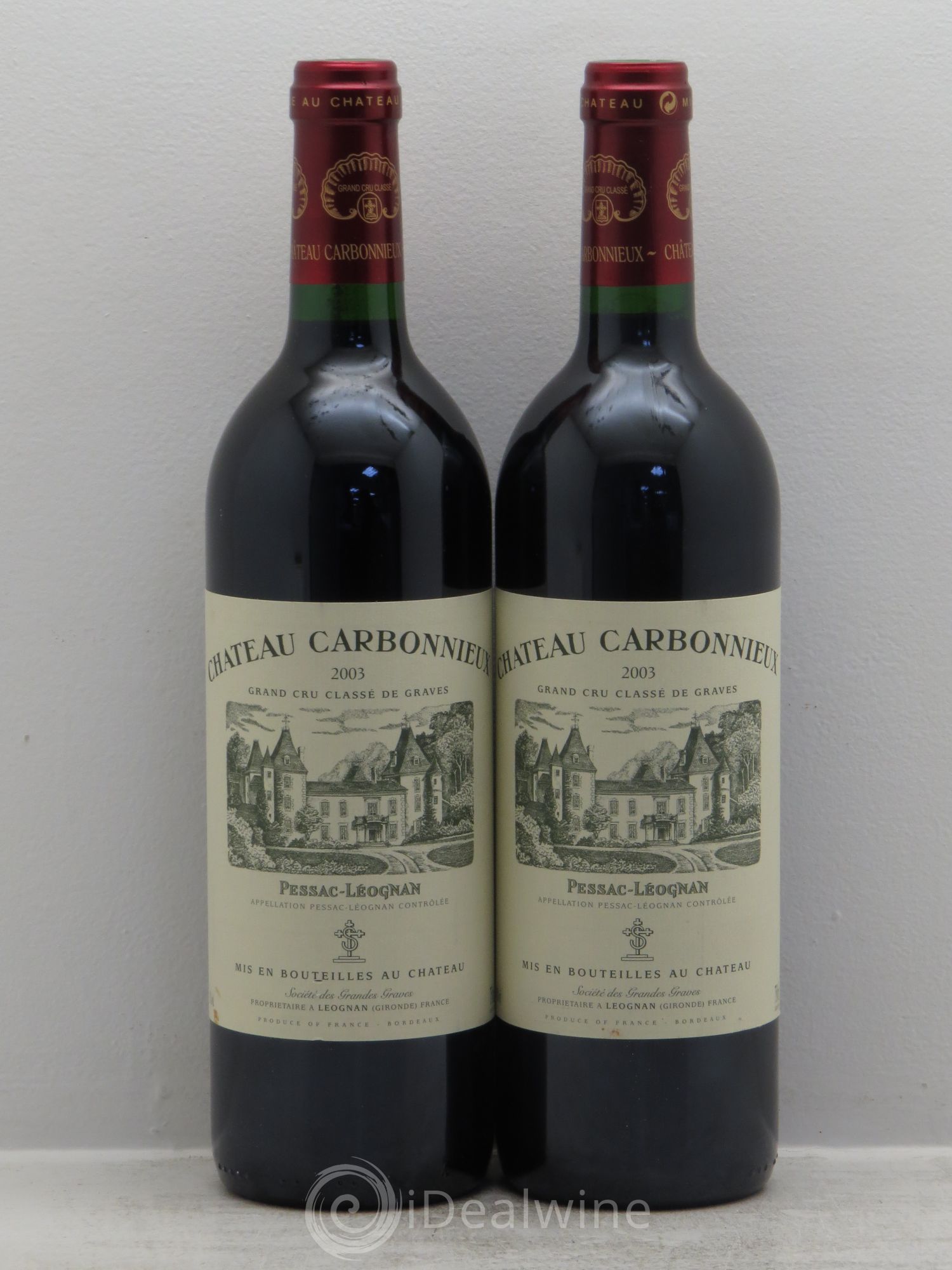 Château Carbonnieux Cru Classé de Graves 2003 - Lot de 2 bouteilles - 0
