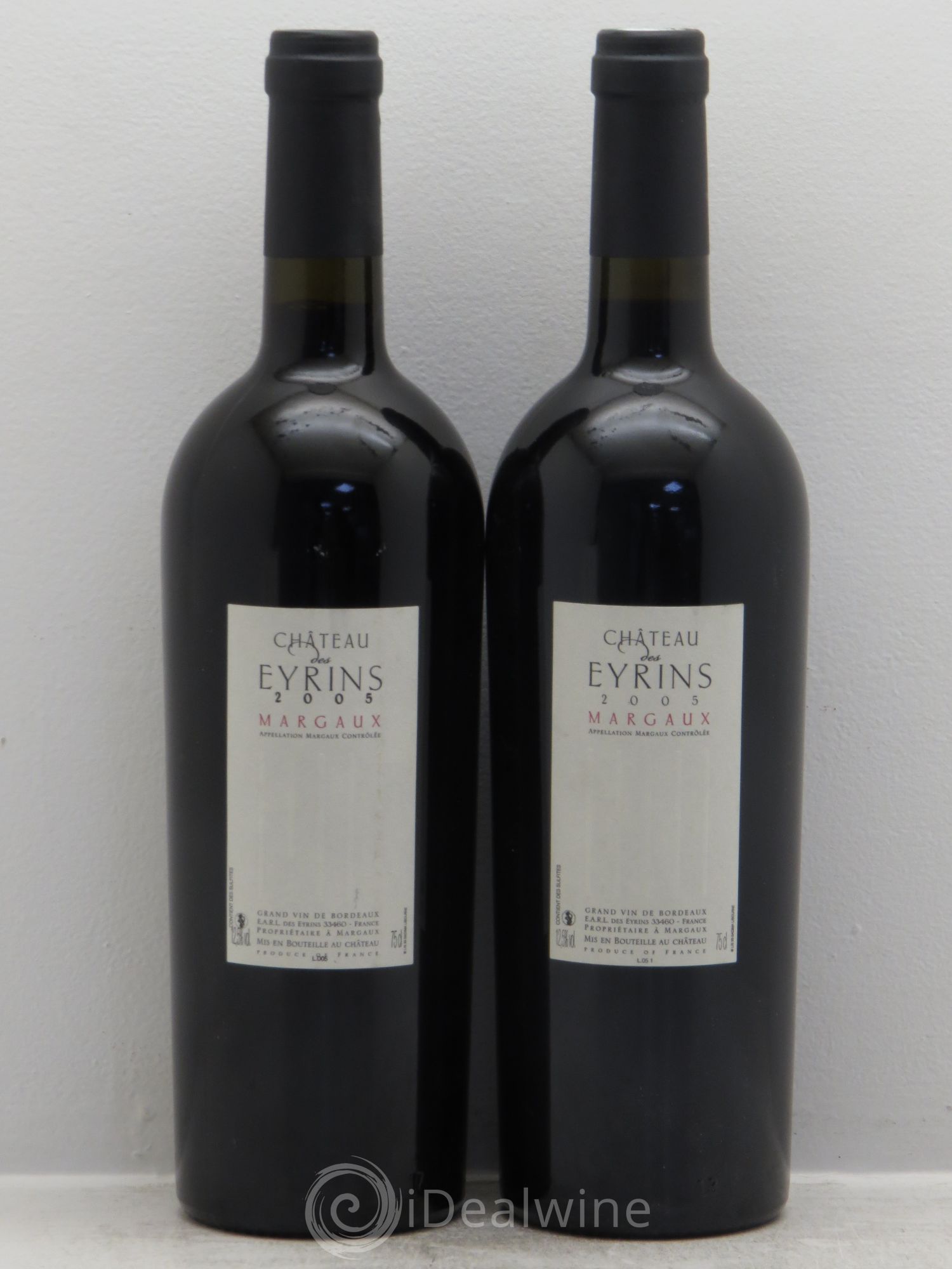 Bordeaux Margaux Chateau des Eyrins 2005 - Posten von 2 Flaschen - 0