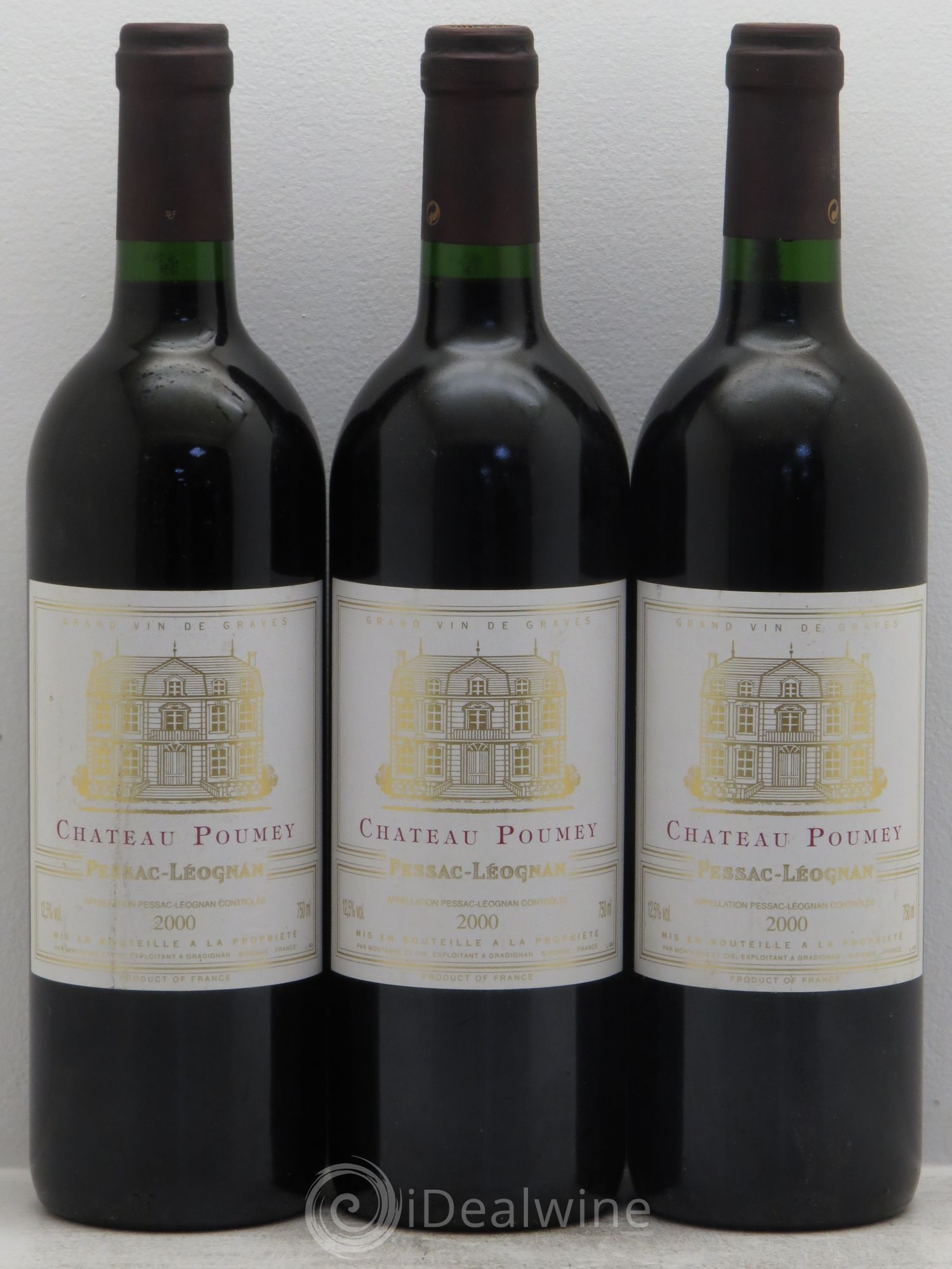 Château Poumey 2000 - Lot de 3 bouteilles - 0