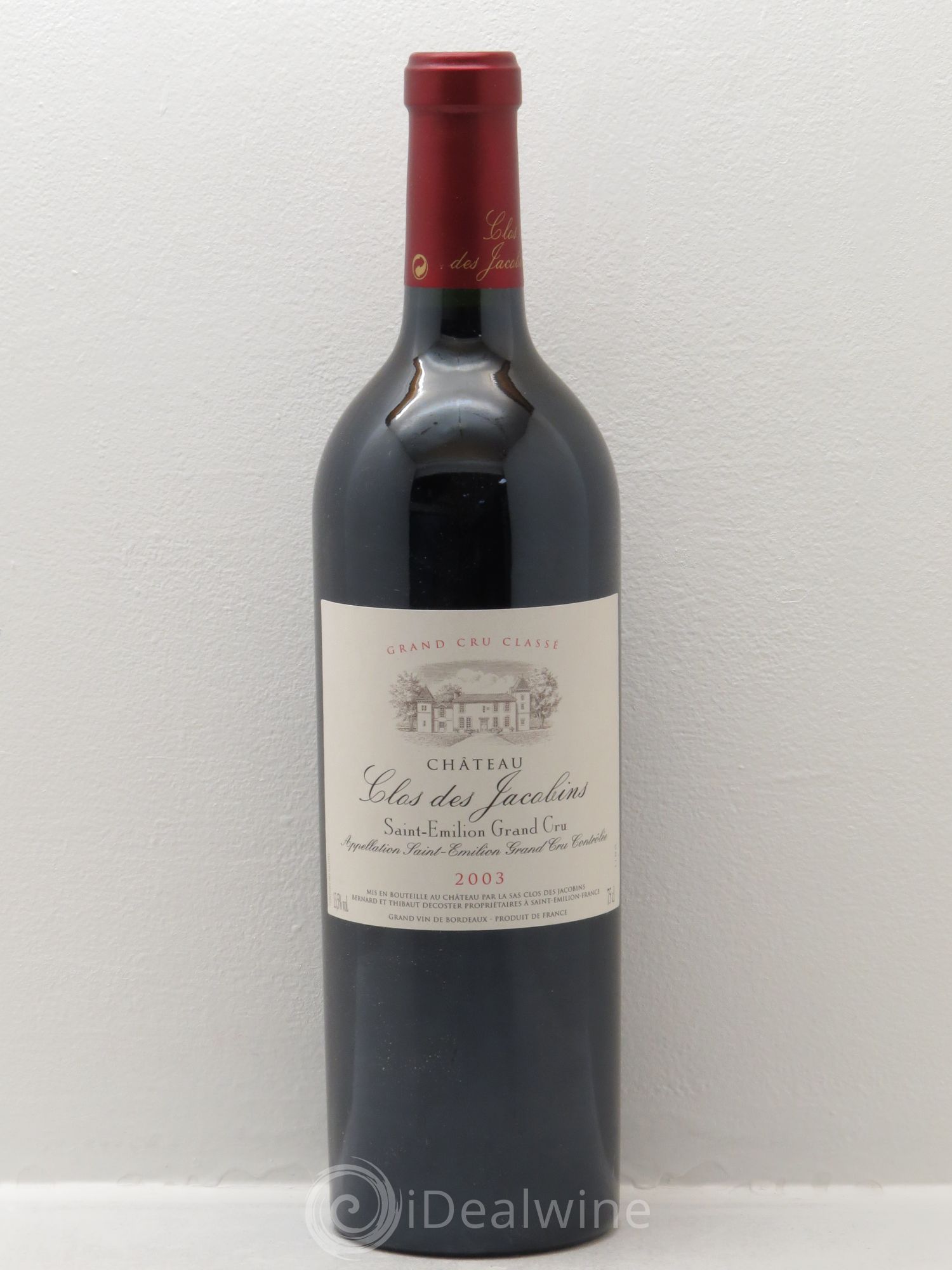Château Clos des Jacobins Grand Cru Classé 2003 - Lot de 6 bouteilles - 0