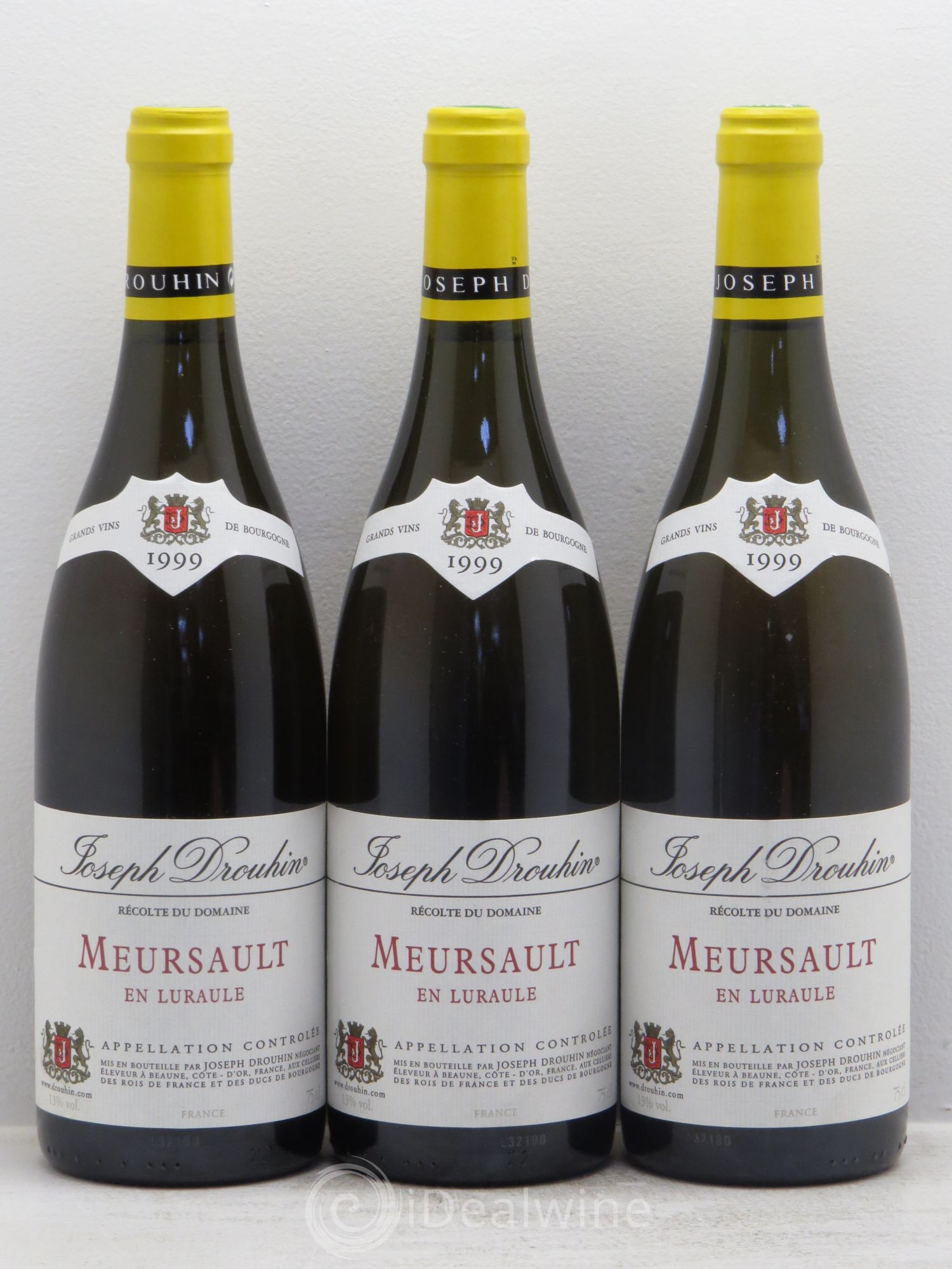 Meursault En Luraule Joseph Drouin 1999 - Posten von 3 Flaschen - 0