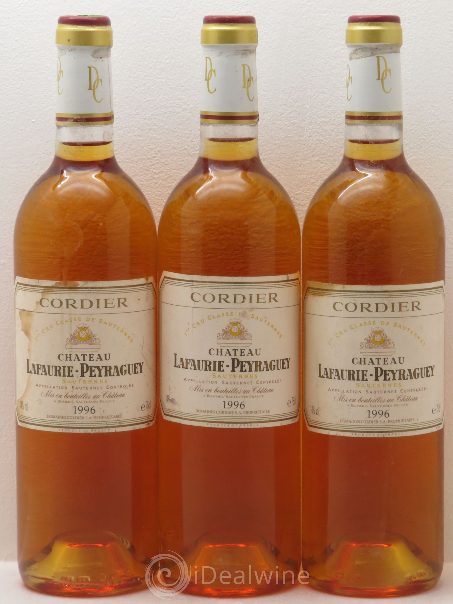 Château Lafaurie-Peyraguey 1er Grand Cru Classé 1996 - Lotto di 3 bottiglie - 0