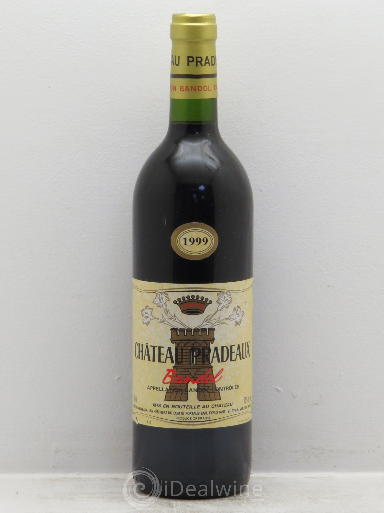 Bandol Château Pradeaux Famille Portalis 1999 - Lot de 1 bouteille - 0