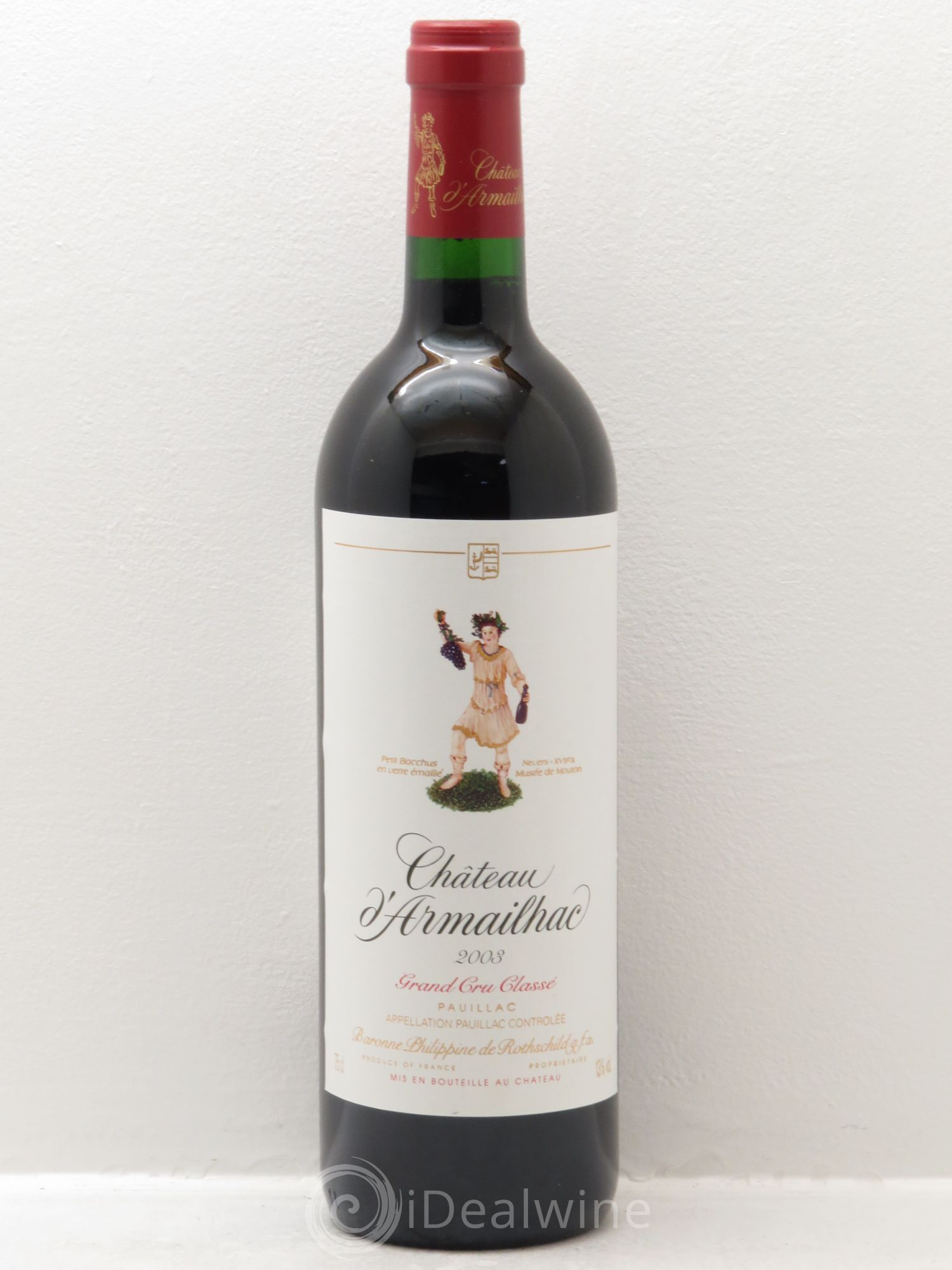 Château d' Armailhac - Mouton Baron(ne) Philippe 5ème Grand Cru Classé 2003 - Lot de 1 bouteille - 0