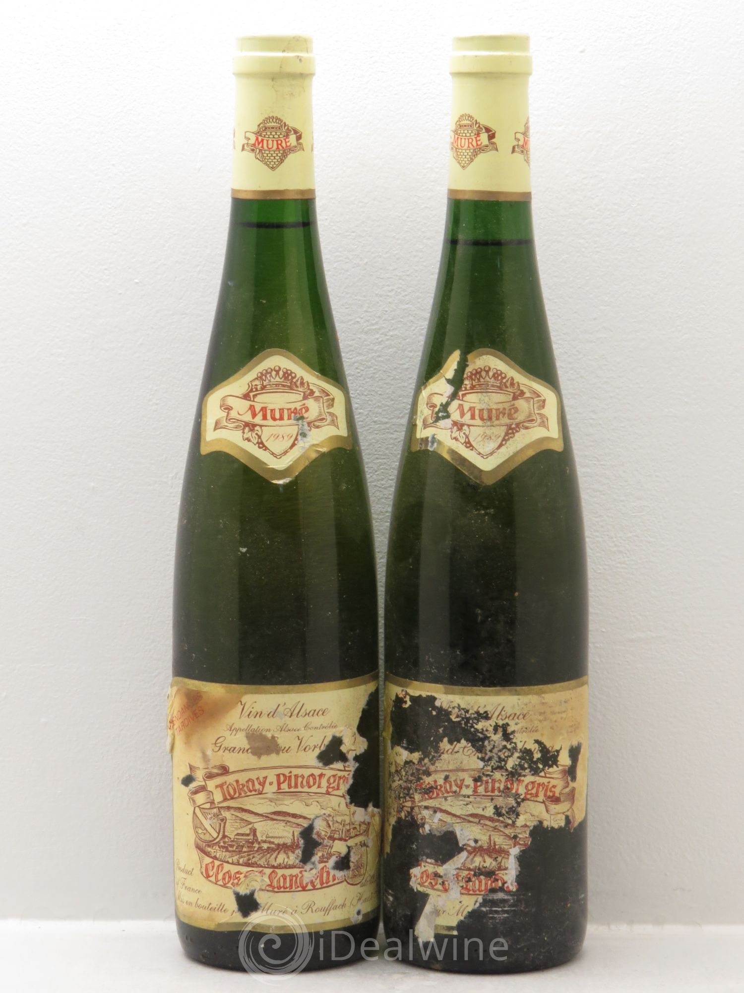 Pinot Gris (Tokay) Vendanges Tardives Clos Saint Landelin - René Muré 1989 - Lotto di 2 bottiglie - 0