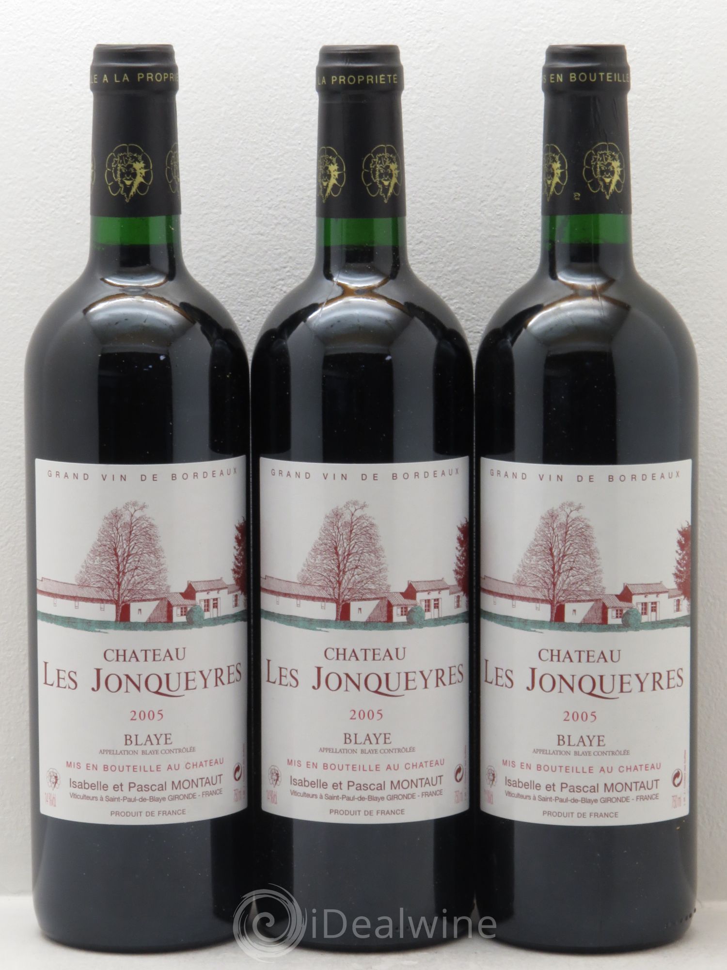 Bordeaux Château Les Jonqueyres 2005 - Posten von 3 Flaschen - 0