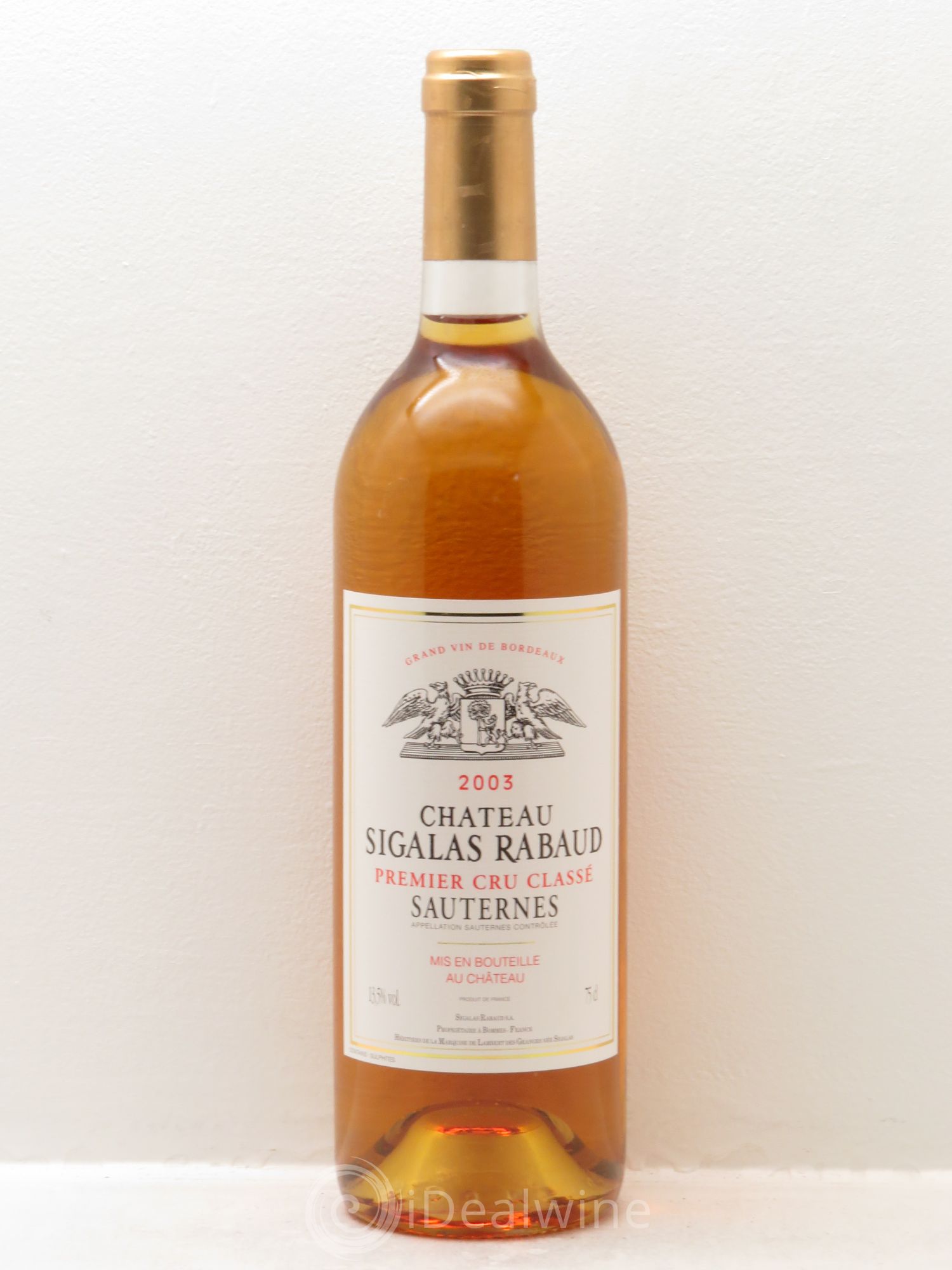 Château Sigalas Rabaud 1er Grand Cru Classé 2003 - Posten von 1 Flasche - 0