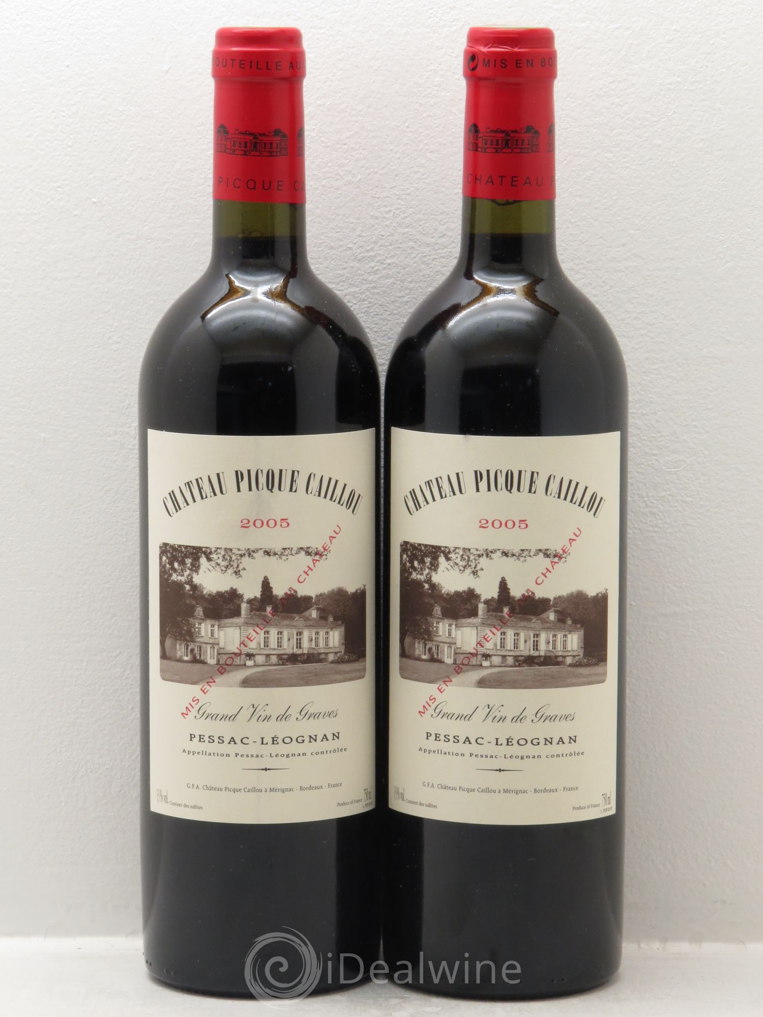 Château Picque Caillou 2005 - Lot de 2 bouteilles - 0