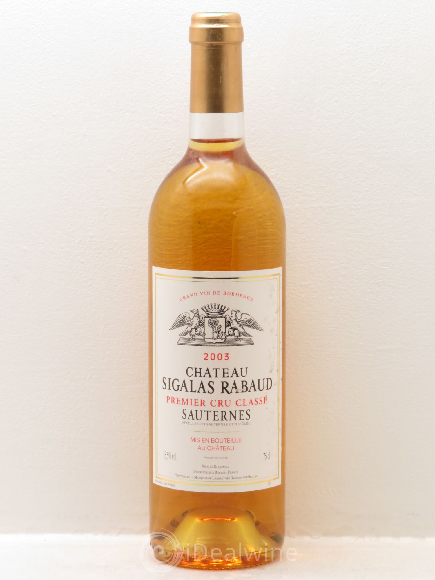 Château Sigalas Rabaud 1er Grand Cru Classé 2003 - Lotto di 6 bottiglie - 0