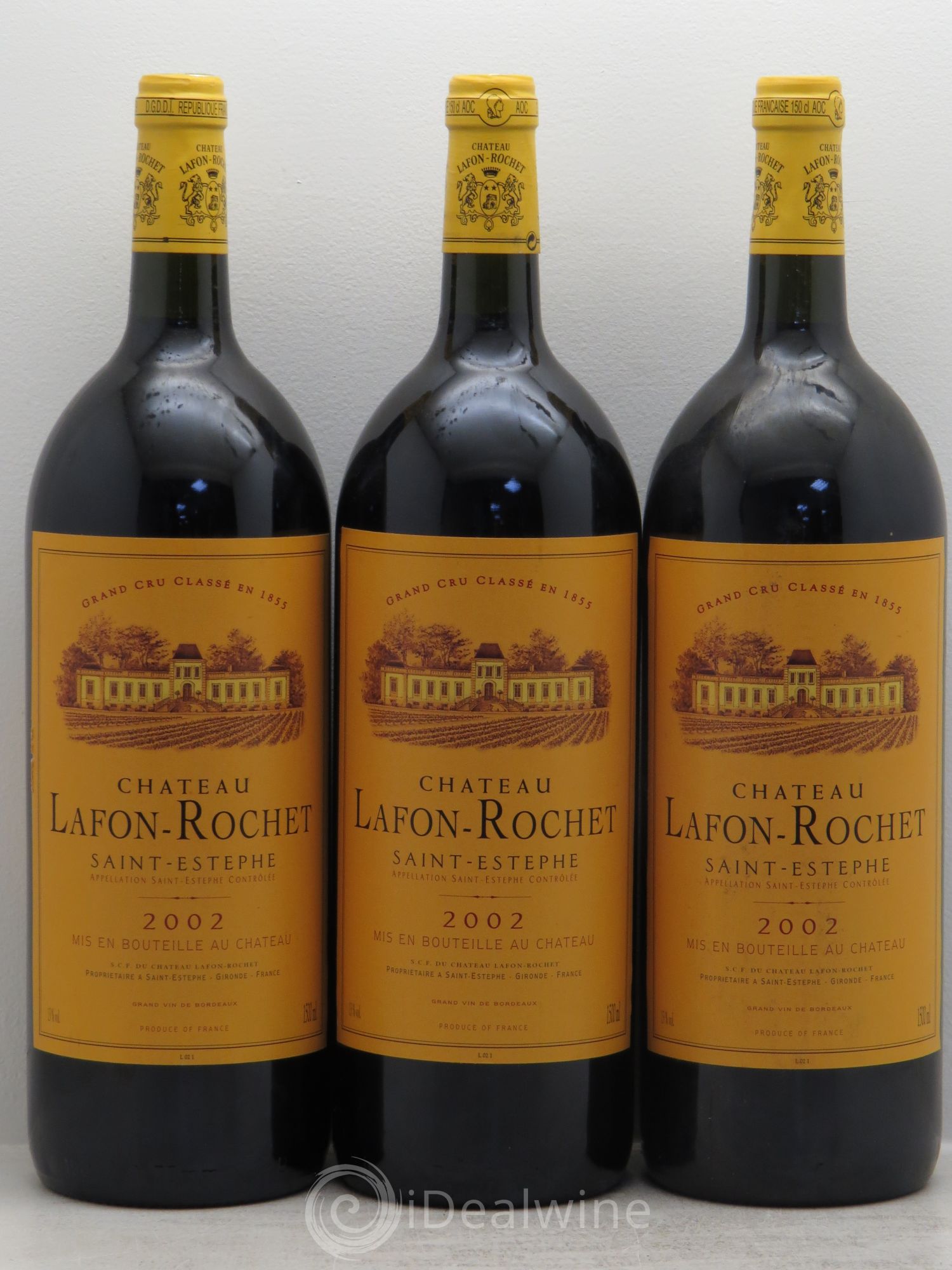 Château Lafon Rochet 4ème Grand Cru Classé 2002 - Lot de 3 magnums - 0