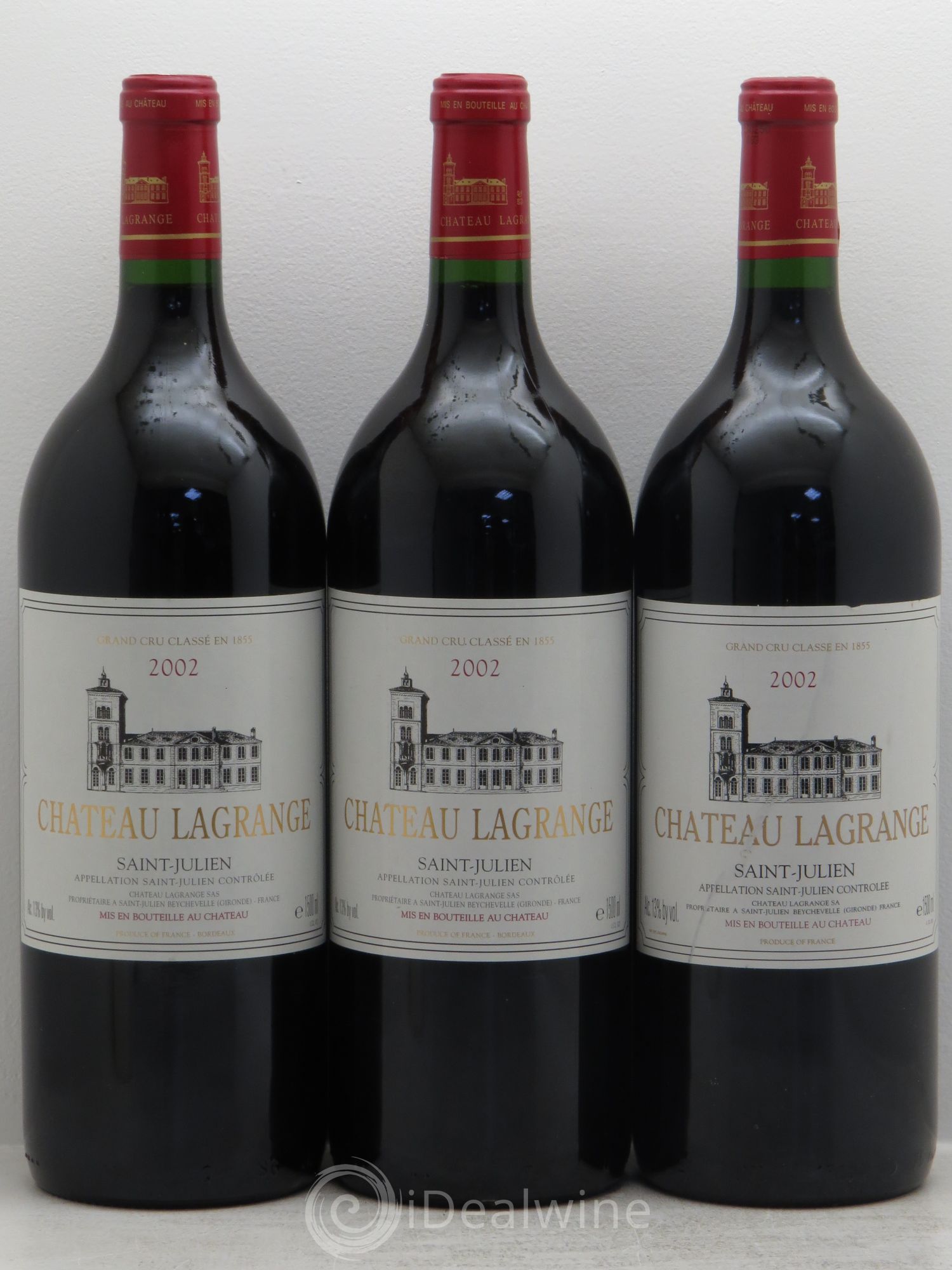 Château Lagrange 3ème Grand Cru Classé 2002 - Lot de 3 magnums - 0