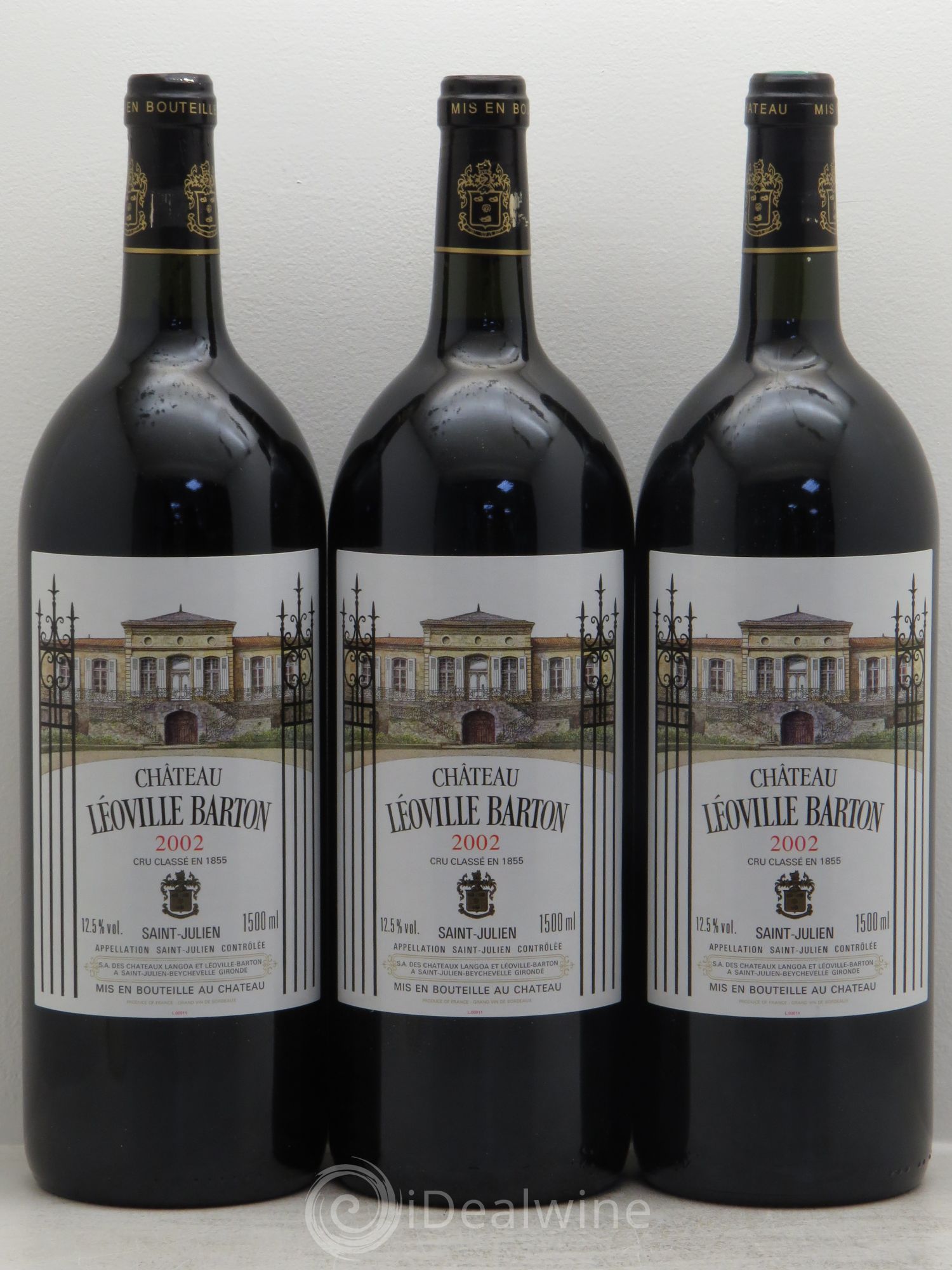 Château Léoville Barton 2ème Grand Cru Classé 2002 - Lot de 3 magnums - 0