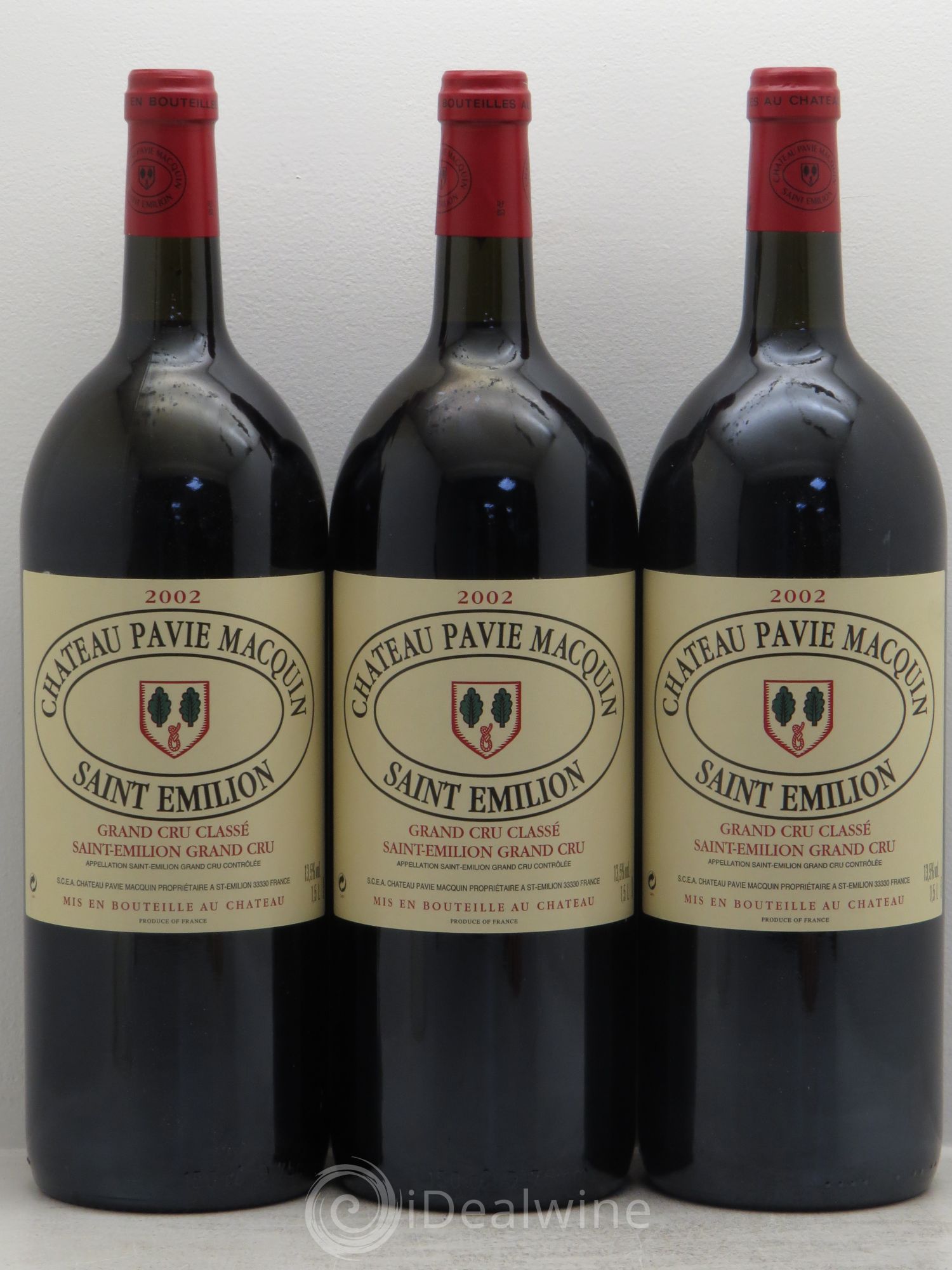 Château Pavie Macquin 1er Grand Cru Classé B 2002 - Lot de 3 magnums - 0