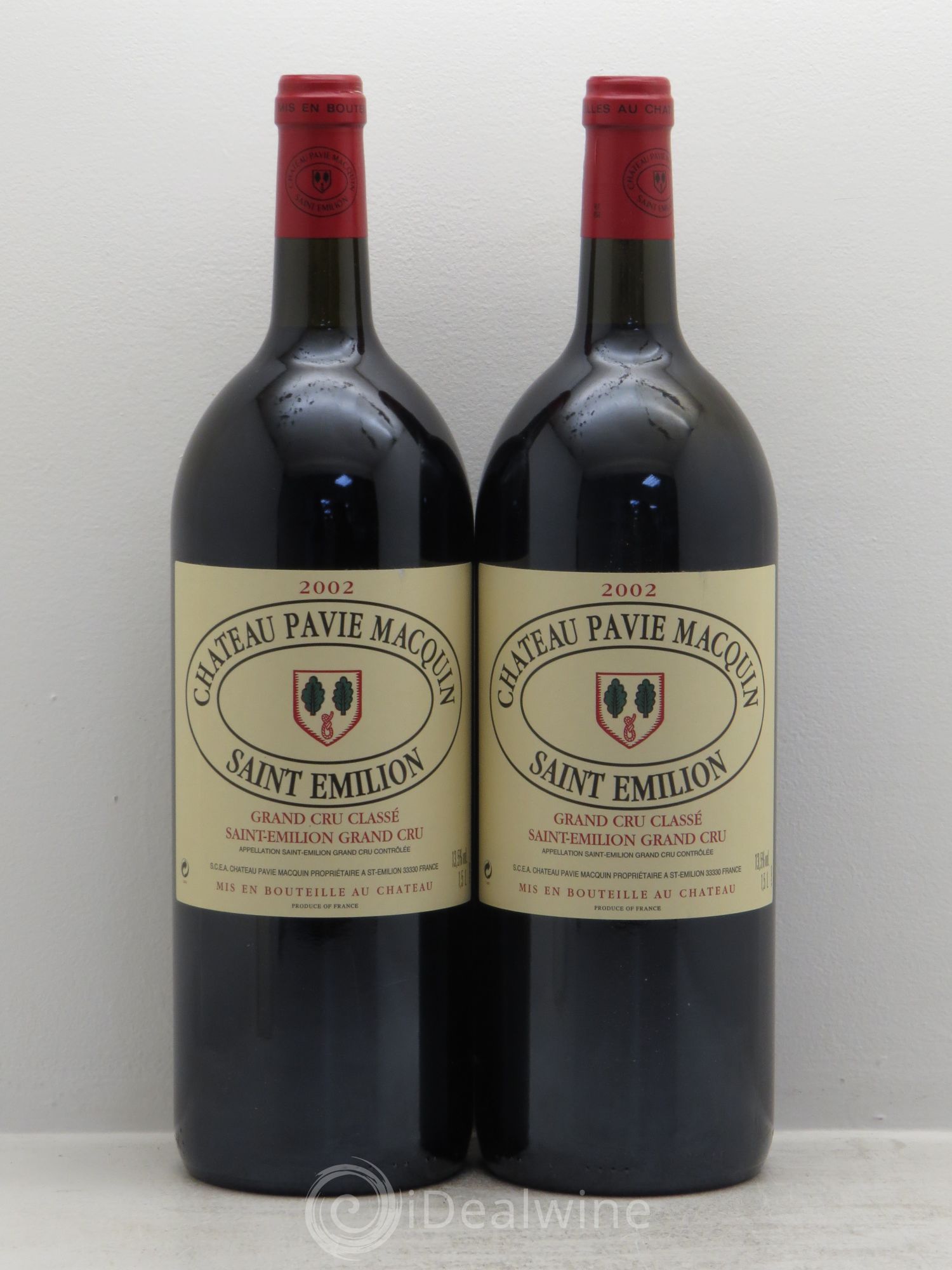 Château Pavie Macquin 1er Grand Cru Classé B 2002 - Lot de 2 magnums - 0