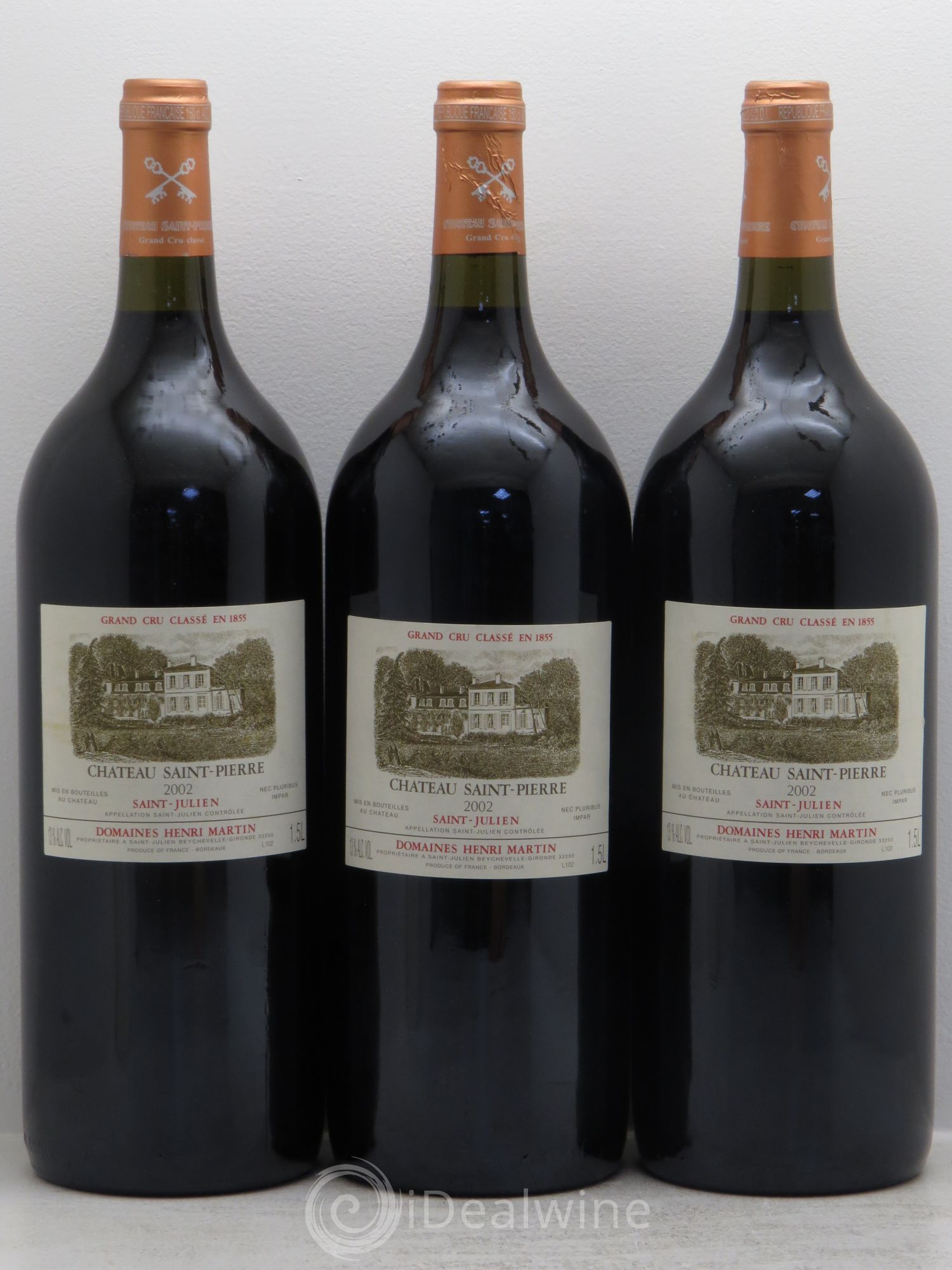 Château Saint-Pierre 4ème Grand Cru Classé 2002 - Lot de 3 magnums - 0